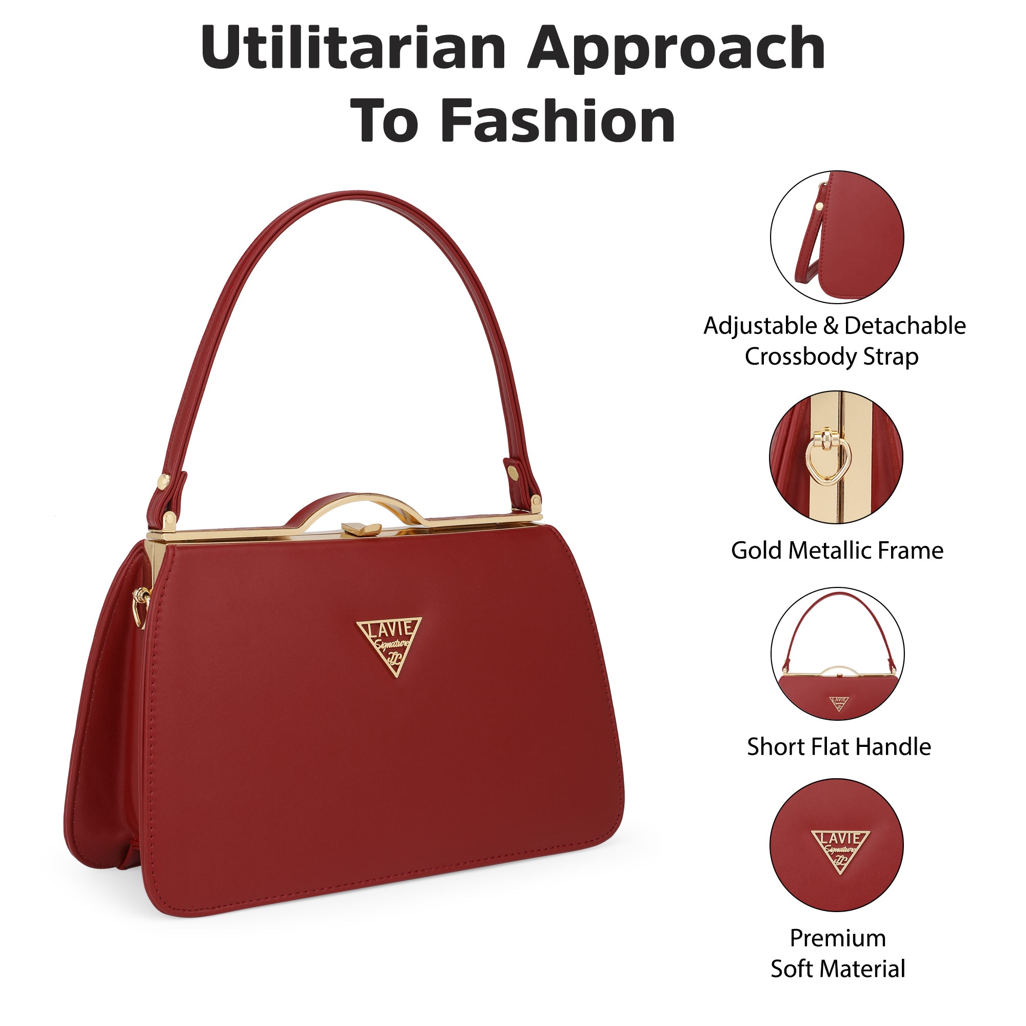 Lavie Signature Missouri Maroon Large Women's Frame Bag