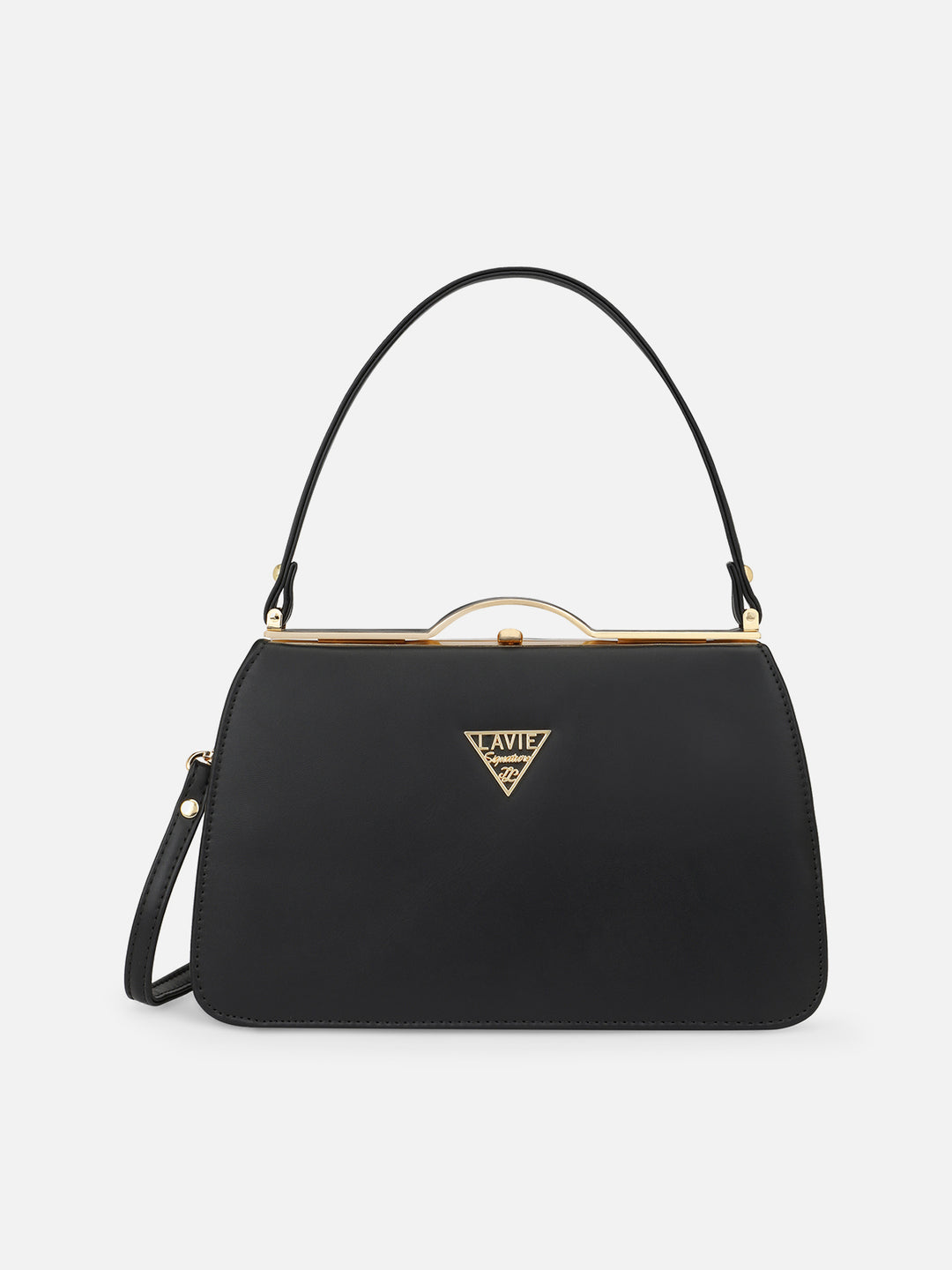 Missouri Frame Large Black Satchel Bag