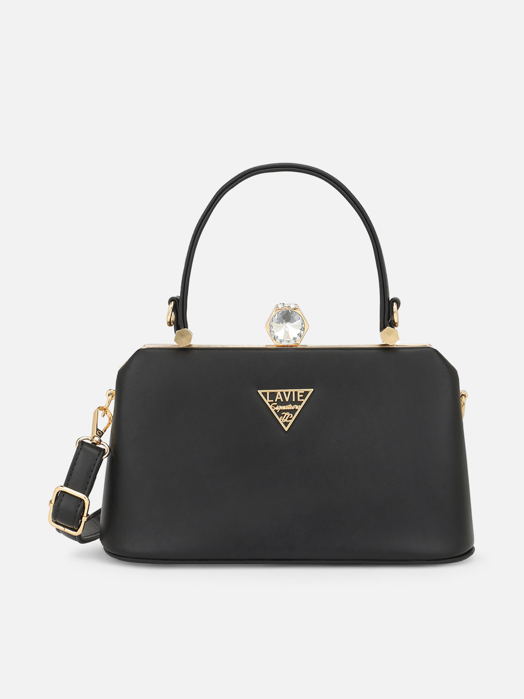 Gaum Frame Large Black Satchel Bag