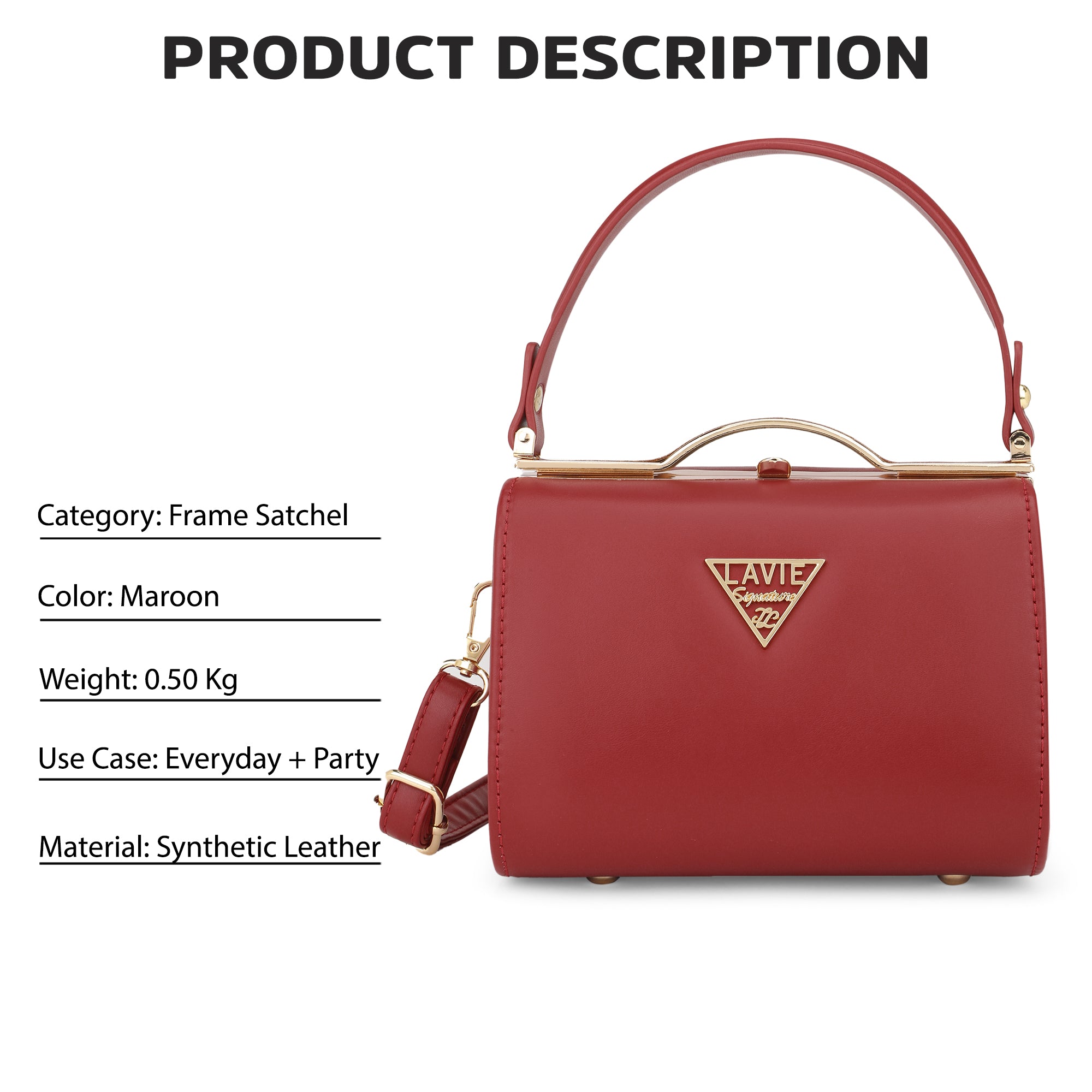 Lavie Signature Colorado Maroon Small Women's Frame Bag