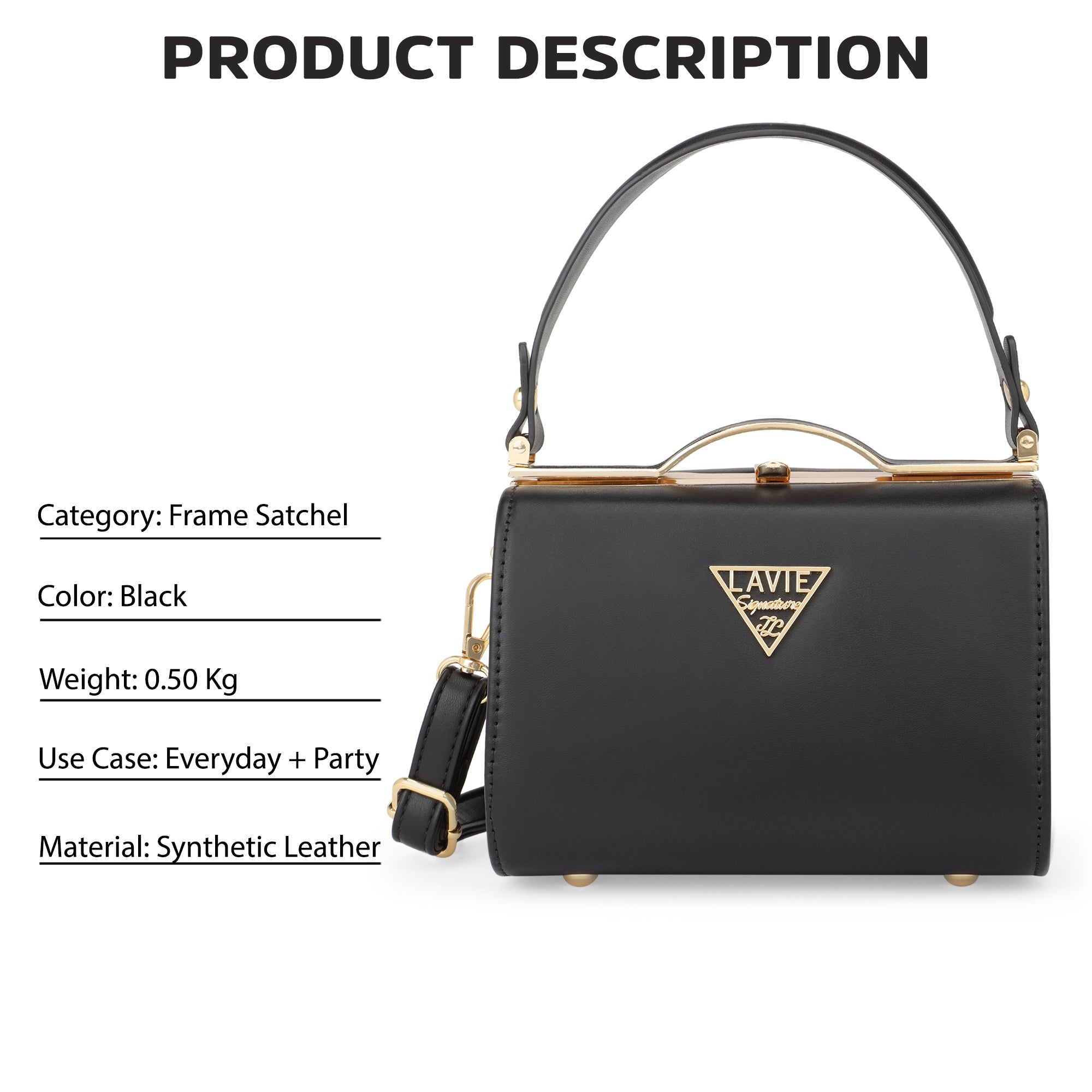 Lavie Signature Colorado Black Small Women's Frame Bag