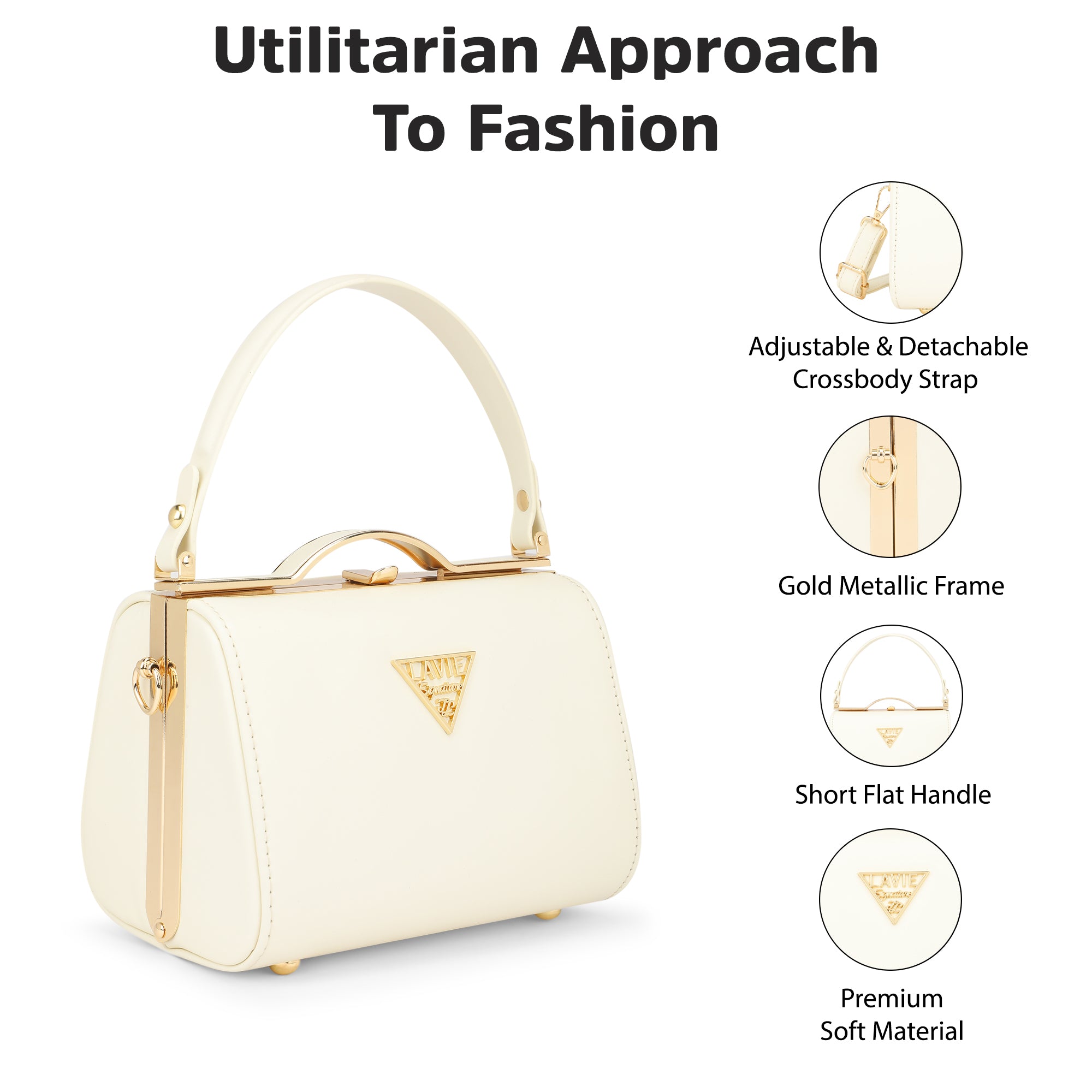 Lavie Signature Colorado Off White Small Women's Frame Bag