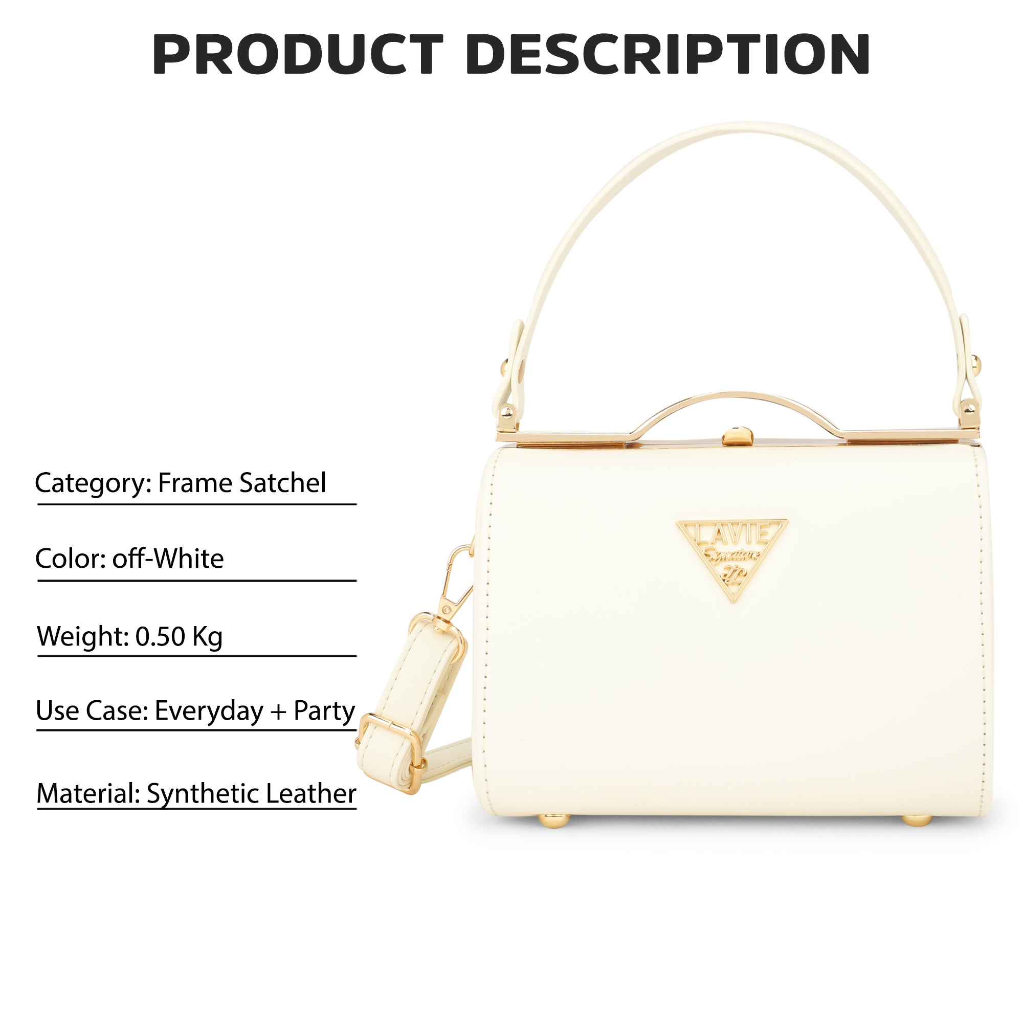 Lavie Signature Colorado Off White Small Women's Frame Bag