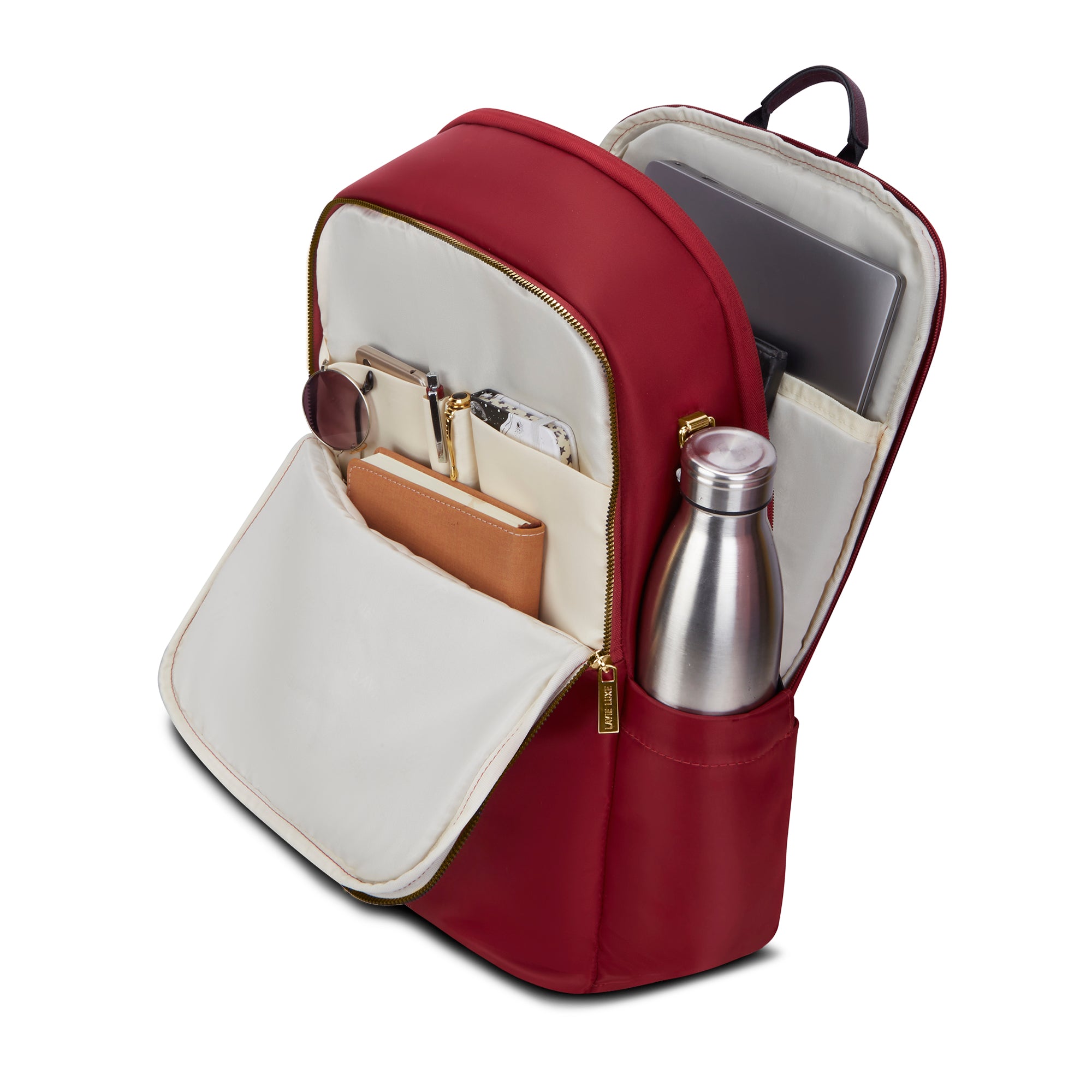 Zenia Laptop Backpack Maroon