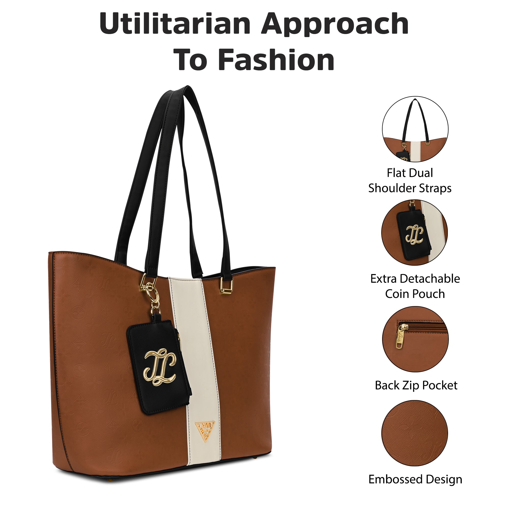 Edison Colourblock Large Tote Bag Bag
