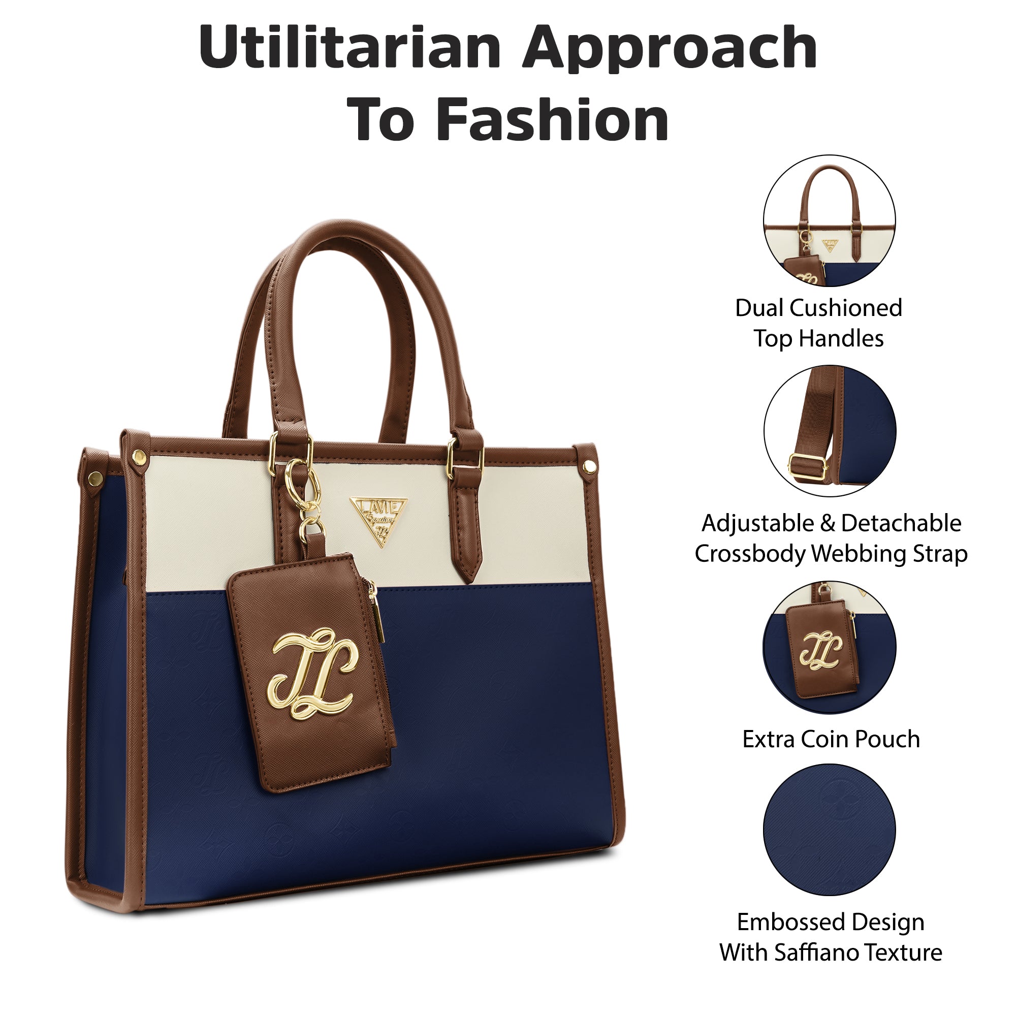 Ithaca Colourblock Medium Tote Bag