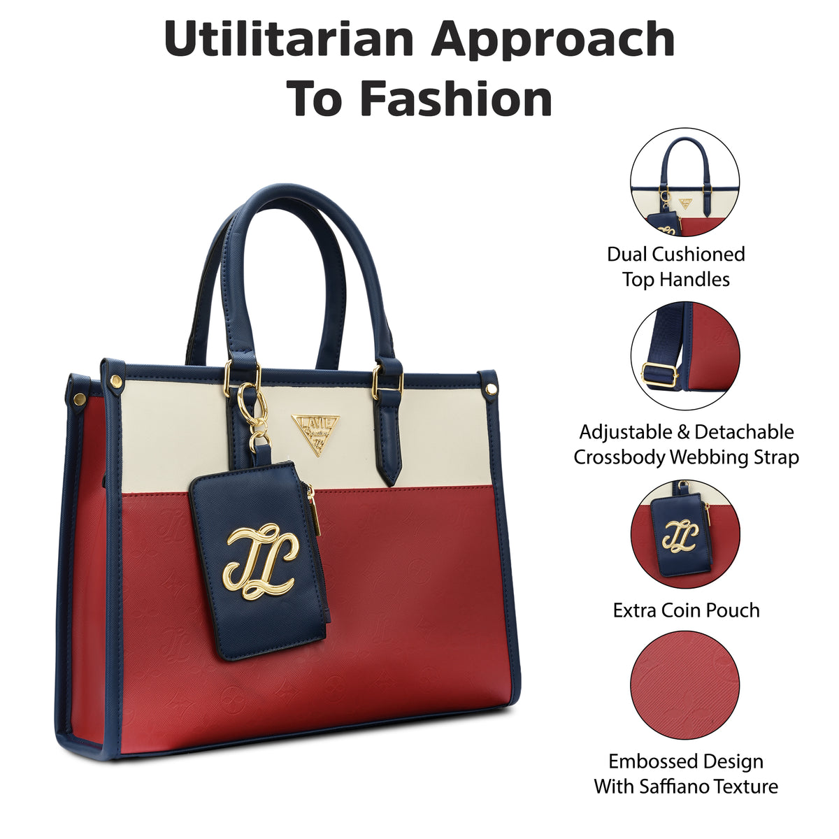 Ithaca Colourblock Medium Tote Bag