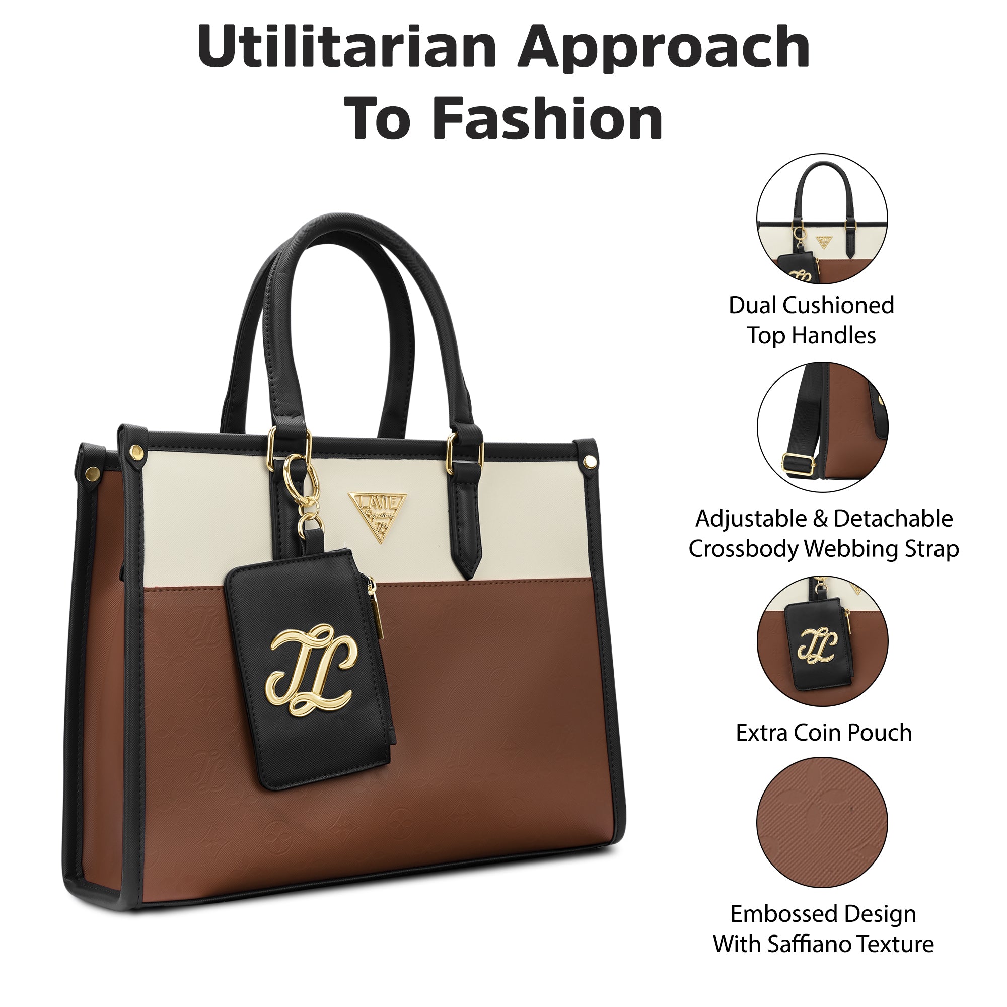 Ithaca Colourblock Medium Tote Bag