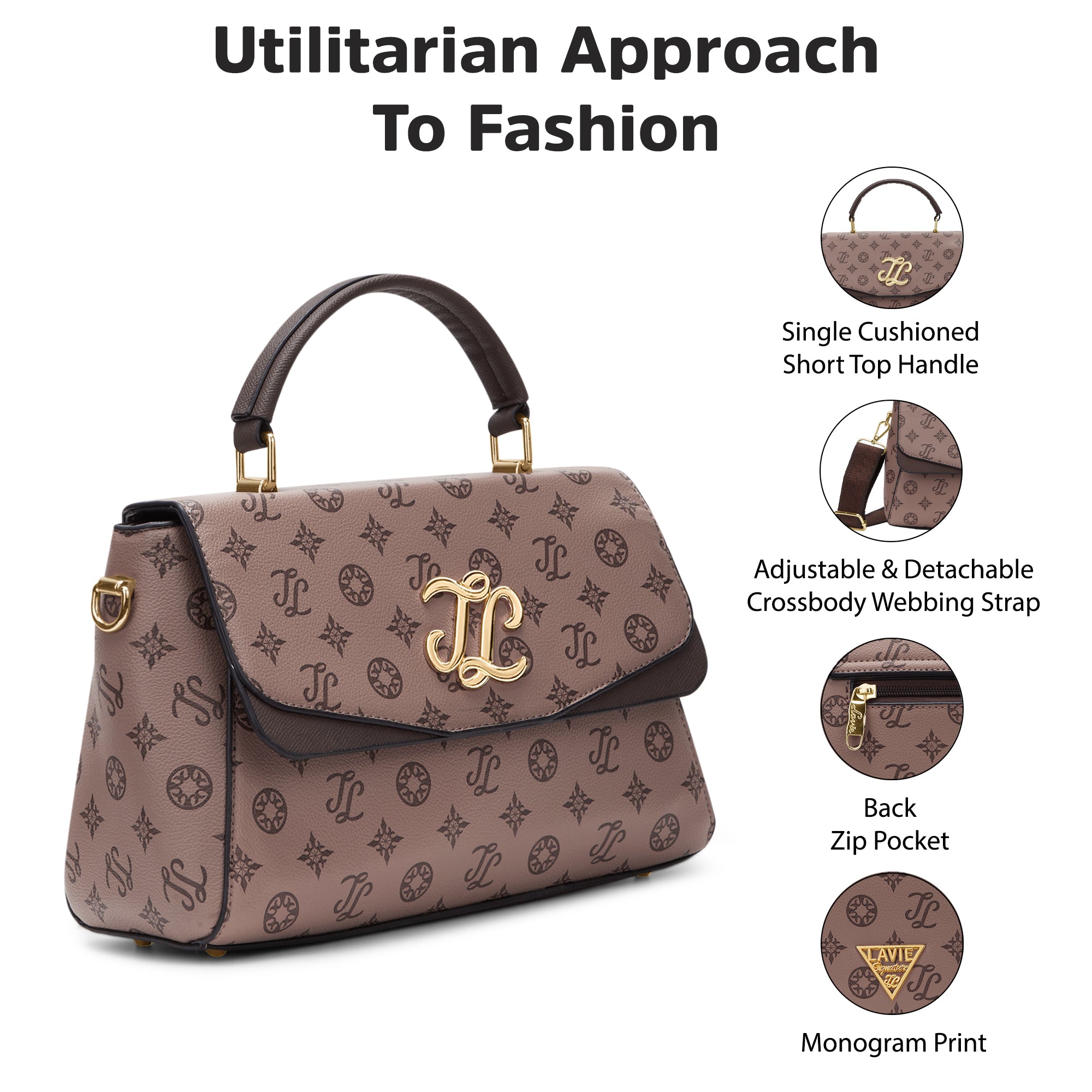 Mono Jackson Flap Large Satchel Bag