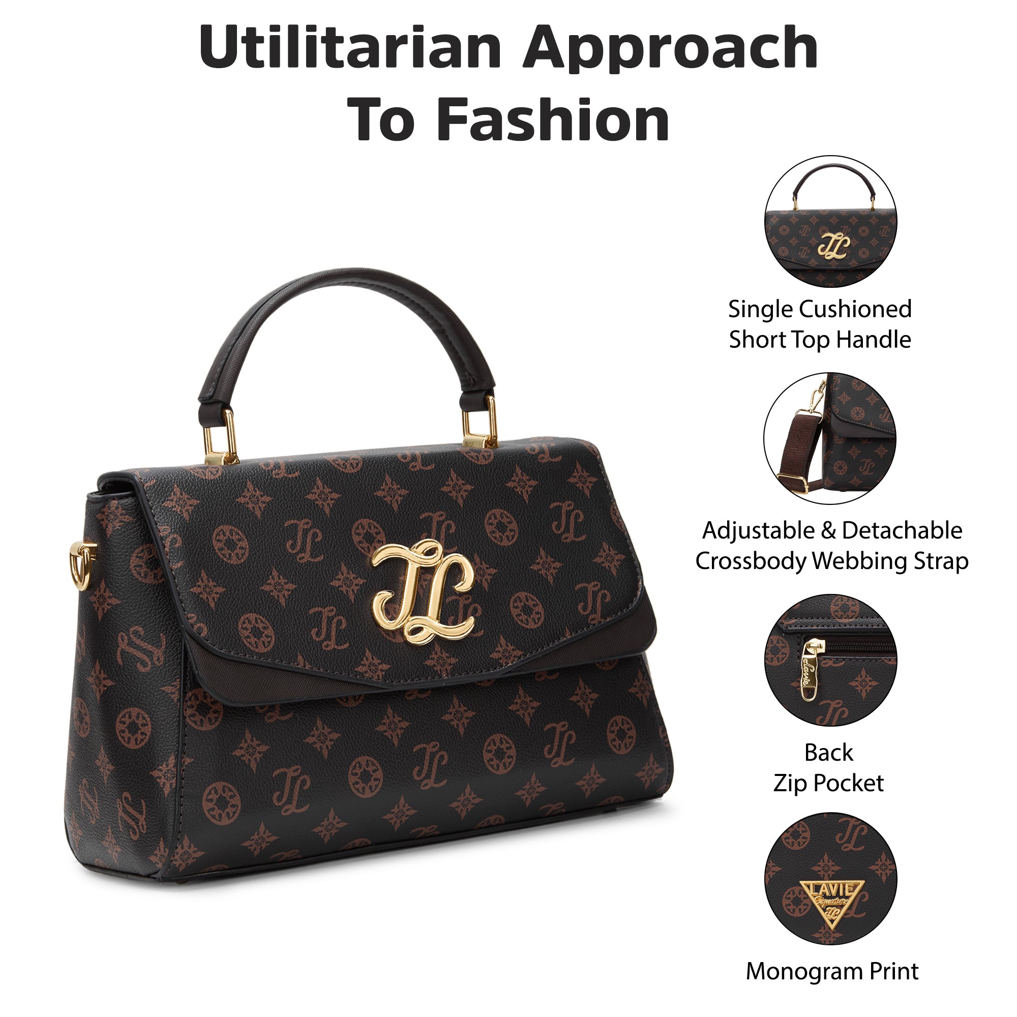 Mono Jackson Flap Large Satchel Bag