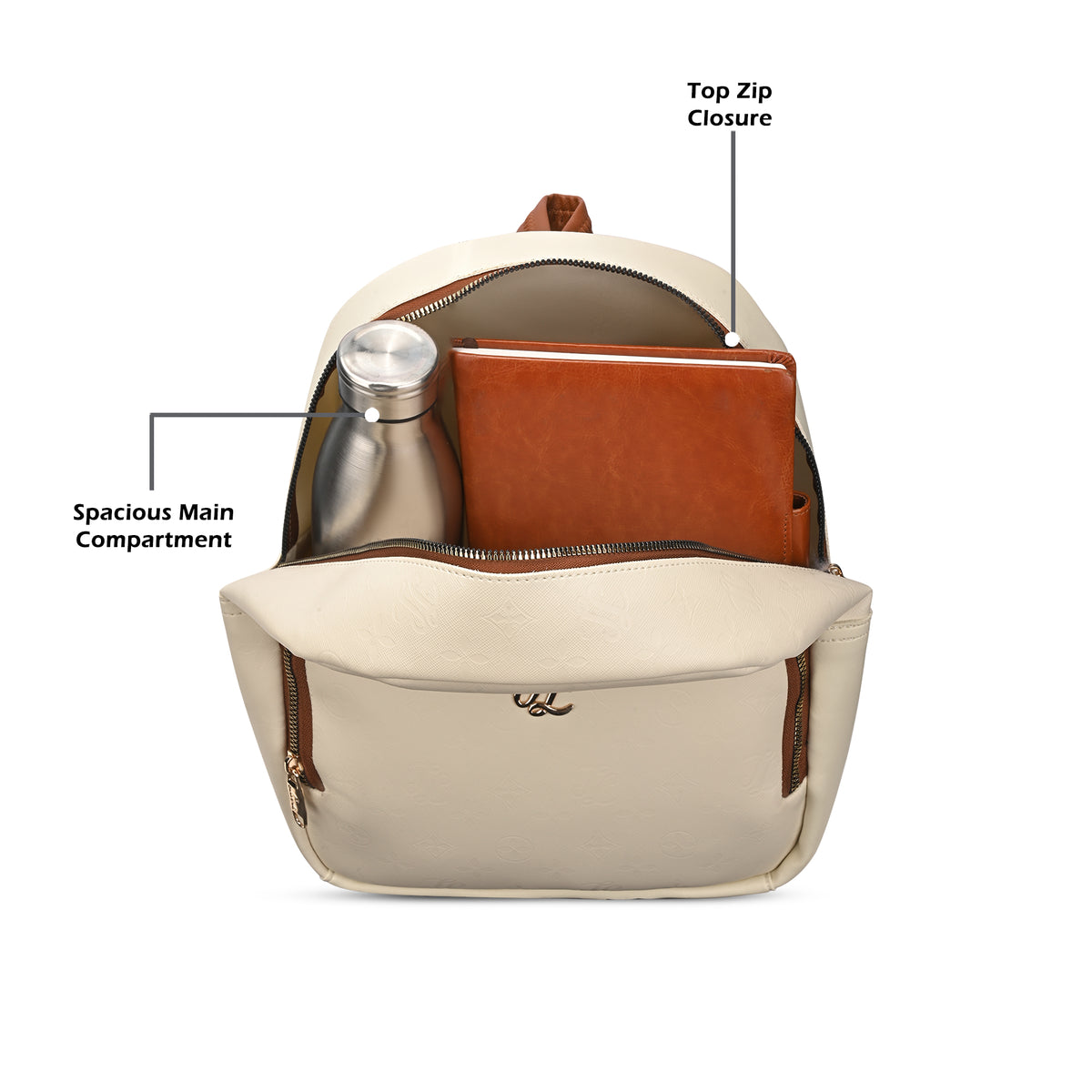 Colourblock Conway Medium Backpack Off White