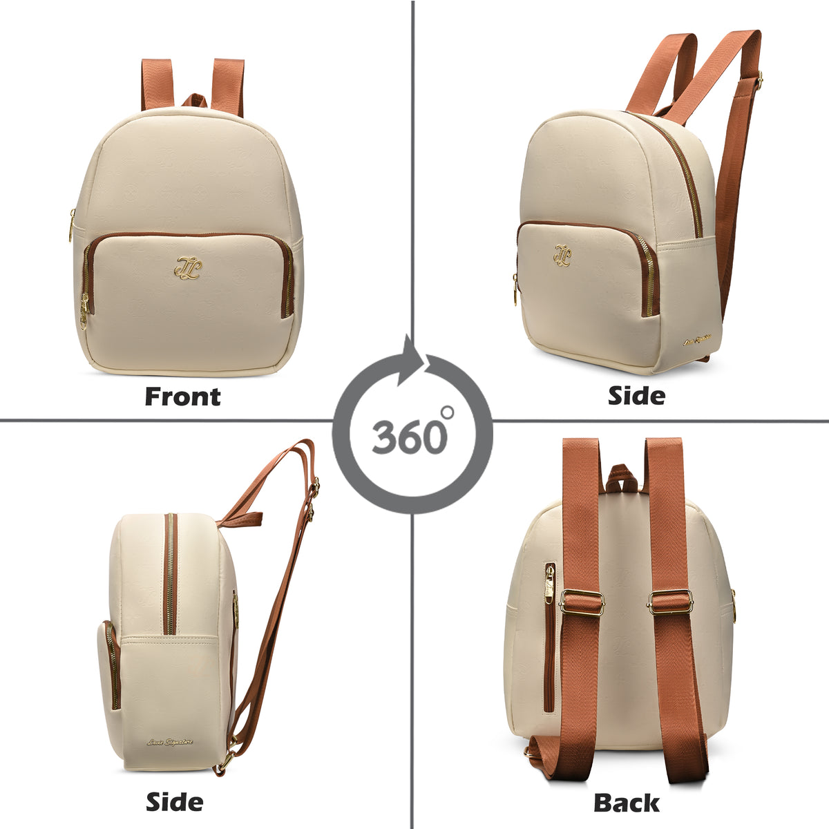 Colourblock Conway Medium Backpack Off White