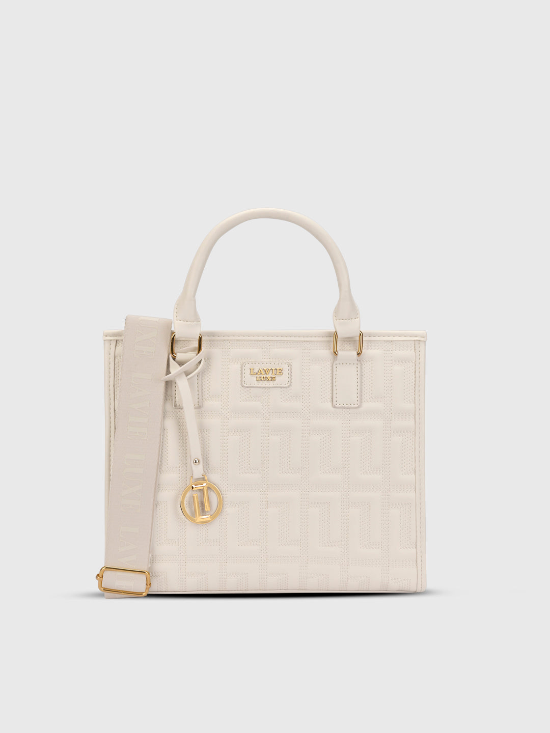 Quid 3 Compartment Medium Off White Handbag