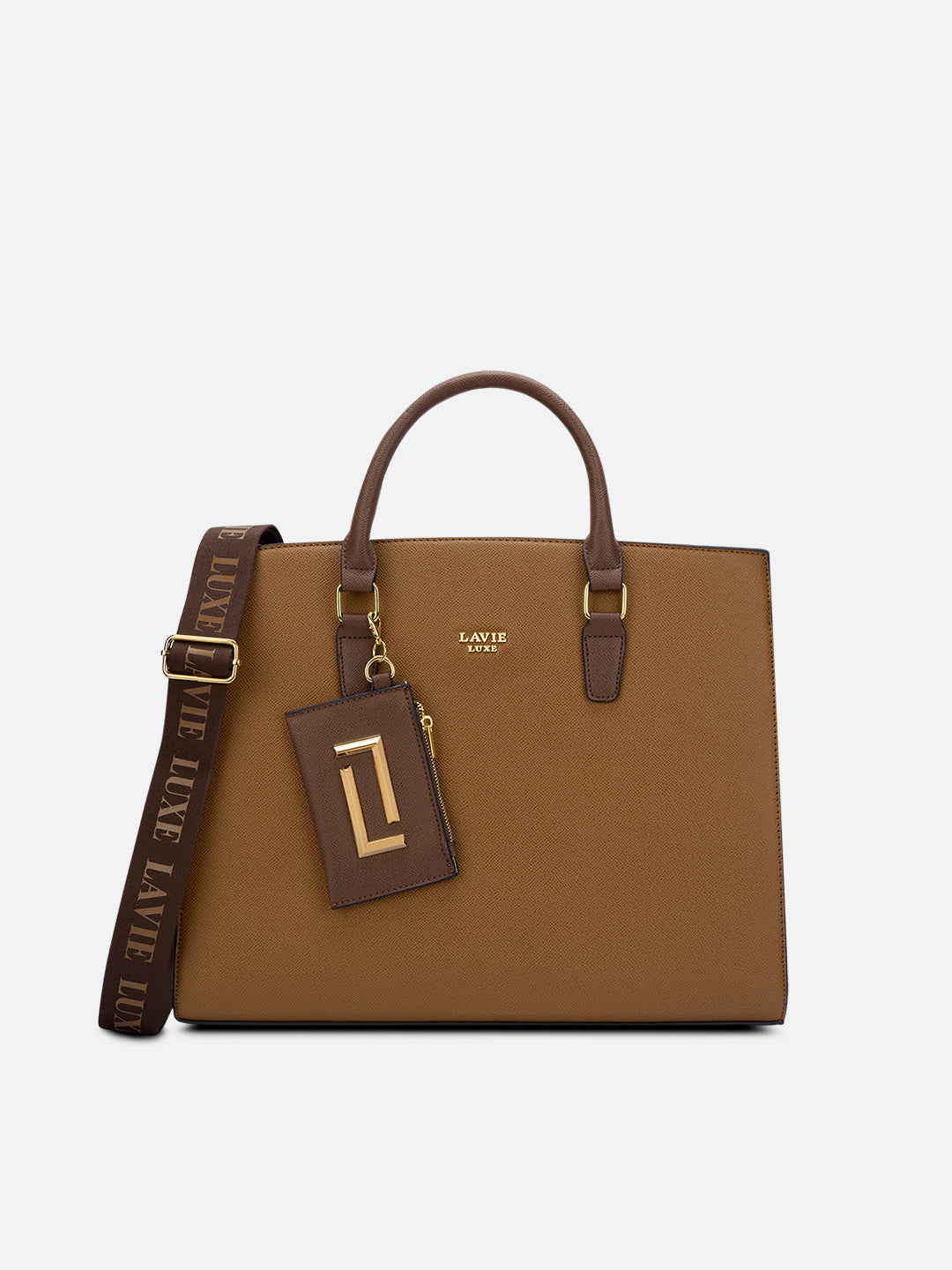 Duo Eliza Large Tan Laptop Handbag