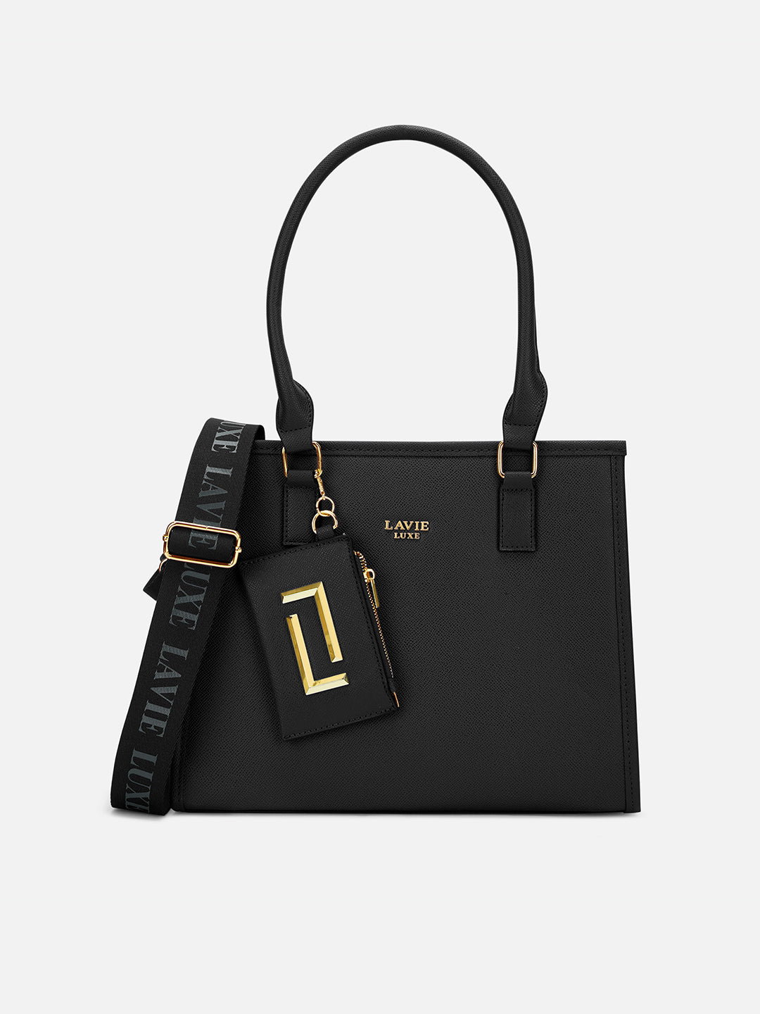 Duo Quad Medium Black Handbag