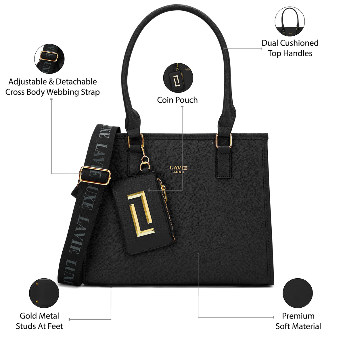 Duo Quad Medium Satchel Bag