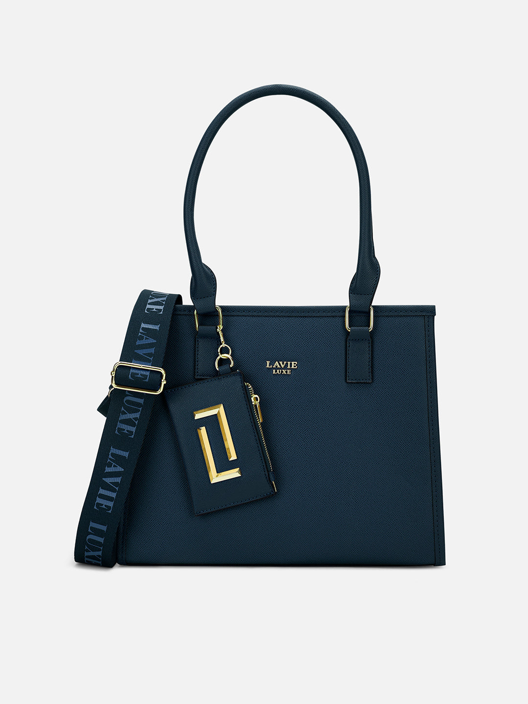 Duo Quad Medium Navy Handbag