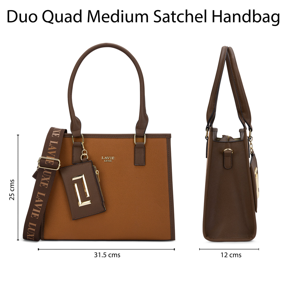 Duo Quad Medium Tan Handbag