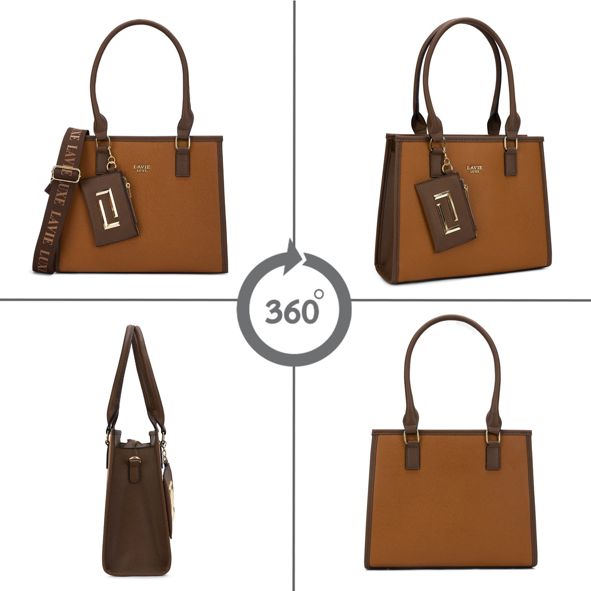 Duo Quad Medium Tan Handbag