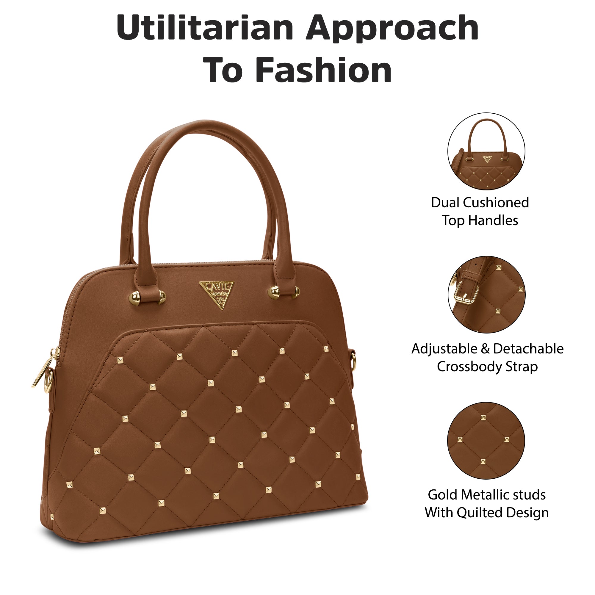 Stud Elko Medium Satchel Bag