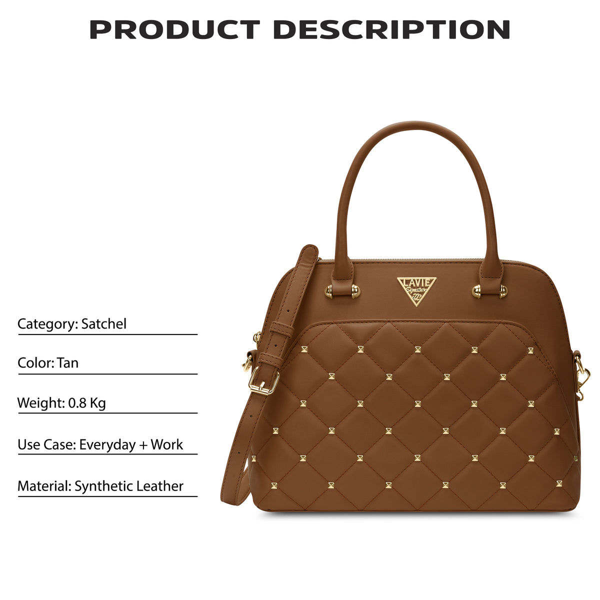 Stud Elko Medium Satchel Bag