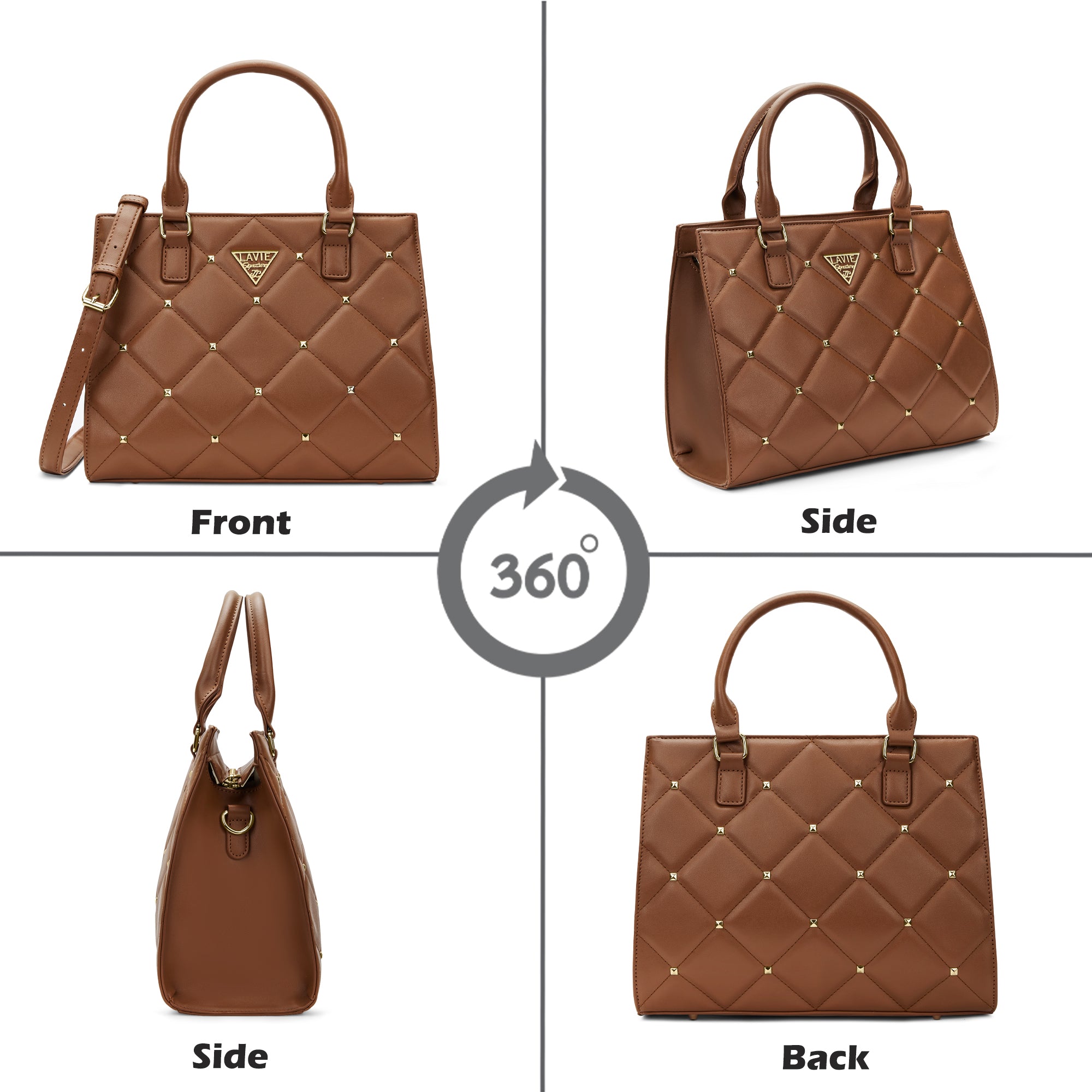 Stud Juno Medium Satchel Bag
