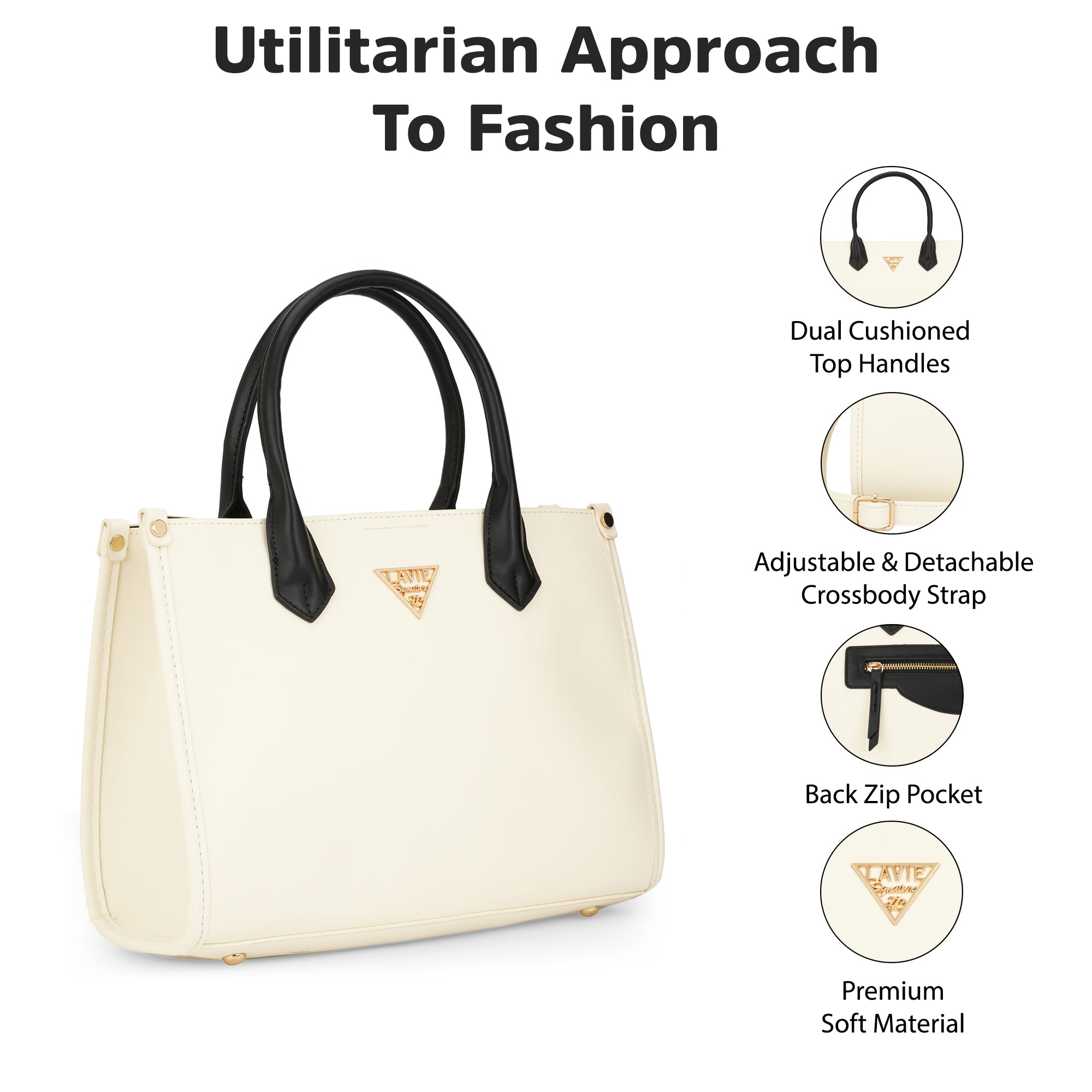 Lancaster 3 Compartment Small Satchel Bag