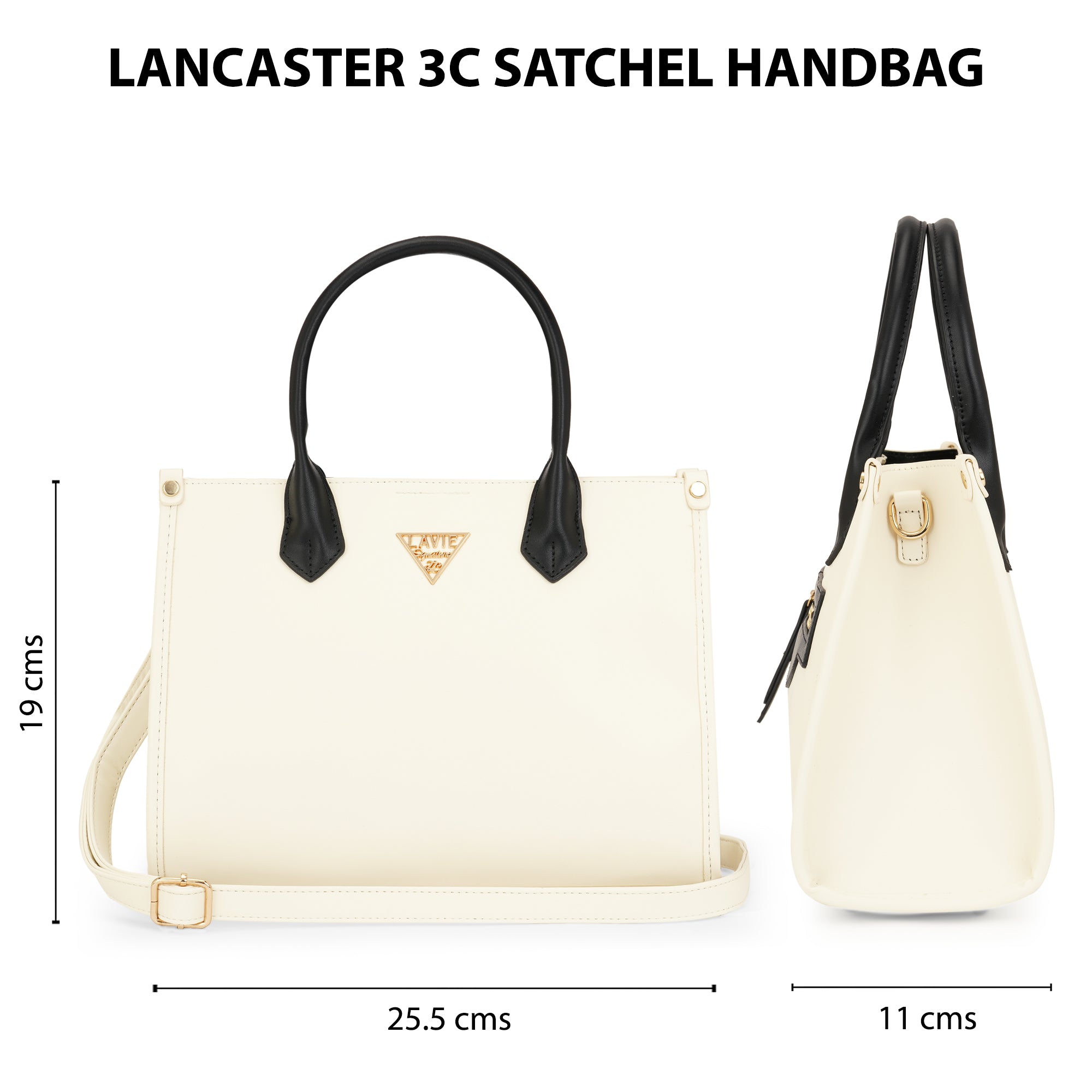 Lancaster 3 Compartment Small Satchel Bag