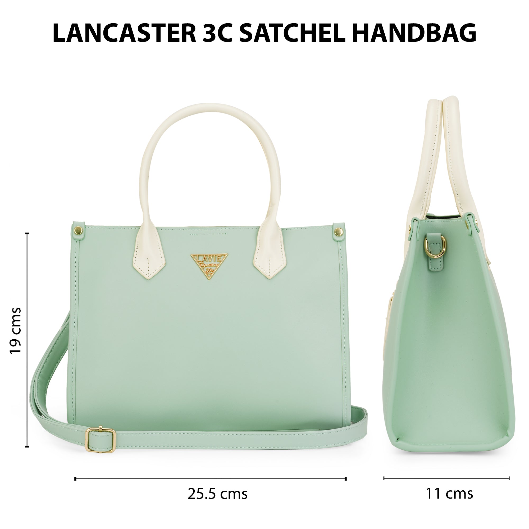 Lancaster 3 Compartment Small Satchel Bag