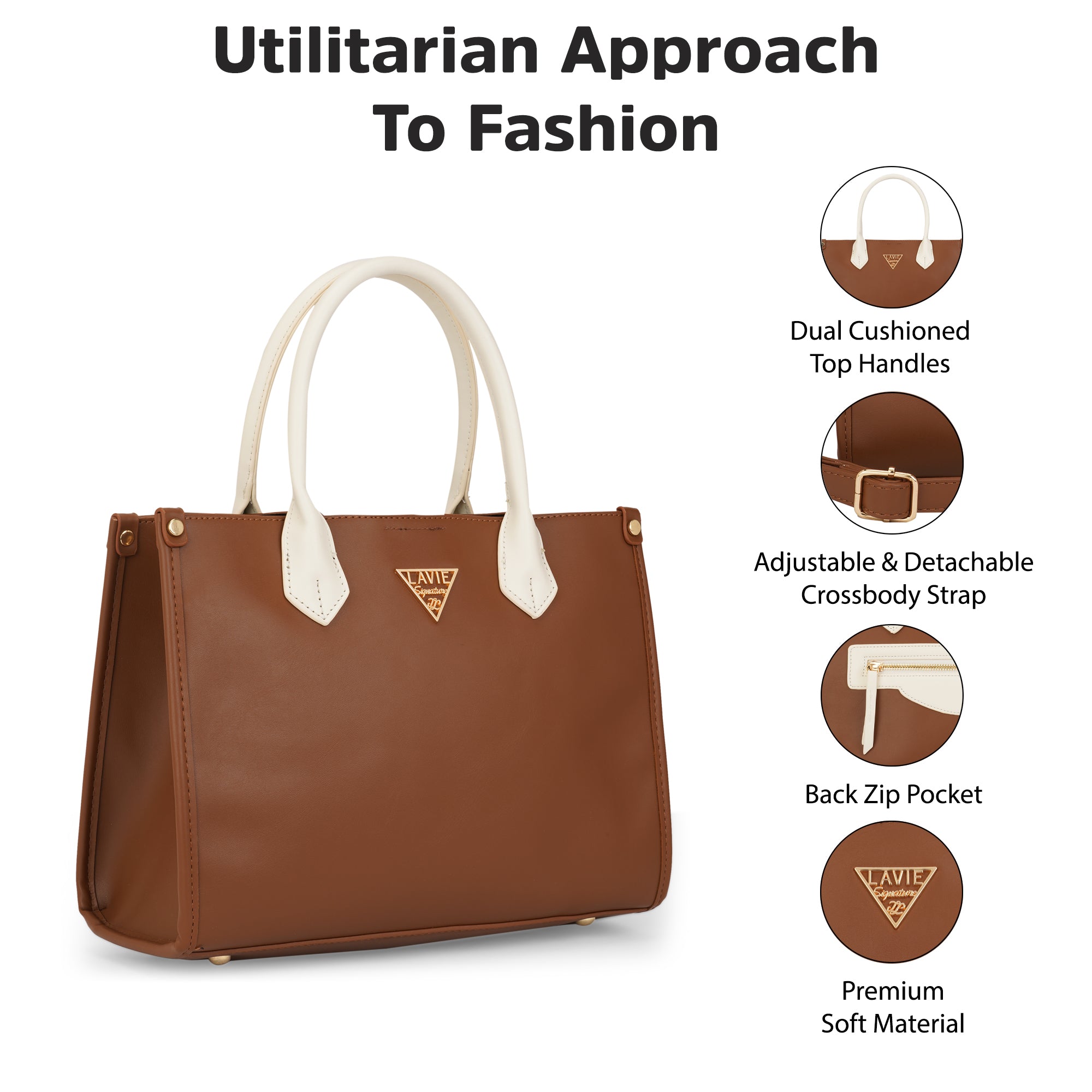 Lancaster 3 Compartment Small Satchel Bag