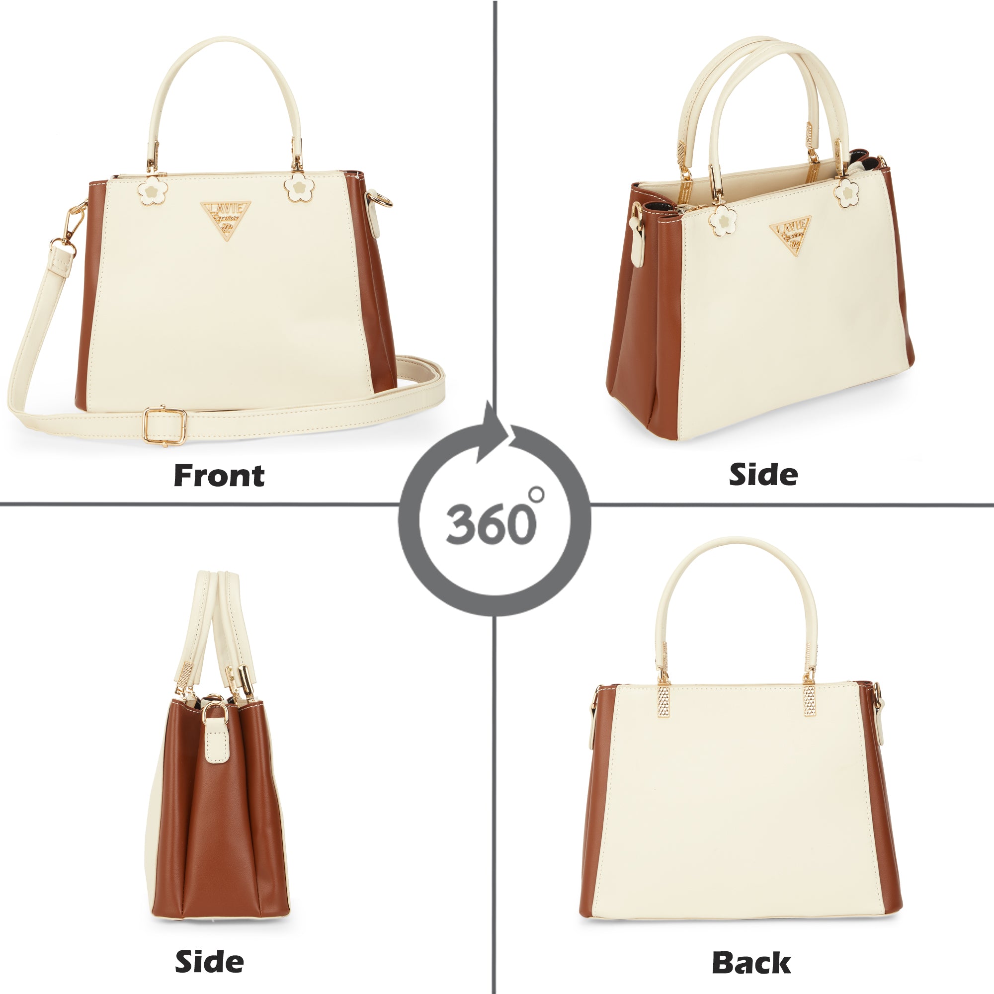 Trinidad 3 Compartment Box Medium Satchel Bag