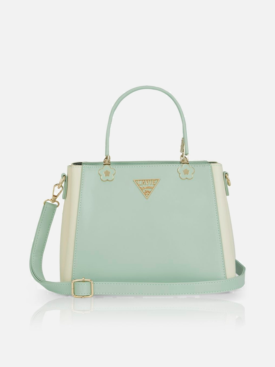 Trinidad 3 Compartment Box Medium Mint Satchel Bag