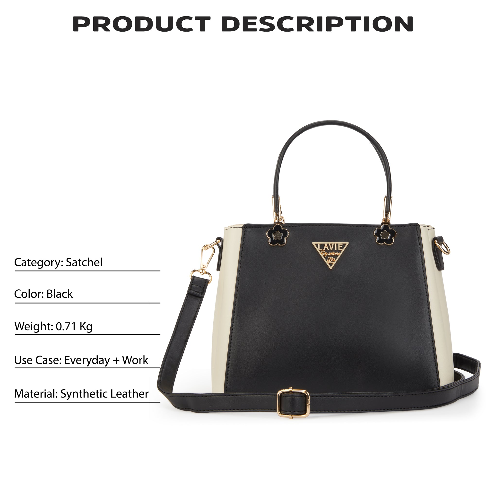 Trinidad 3 Compartment Box Medium Satchel Bag