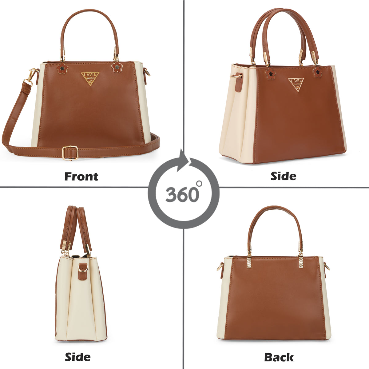 Trinidad 3 Compartment Box Medium Satchel Bag
