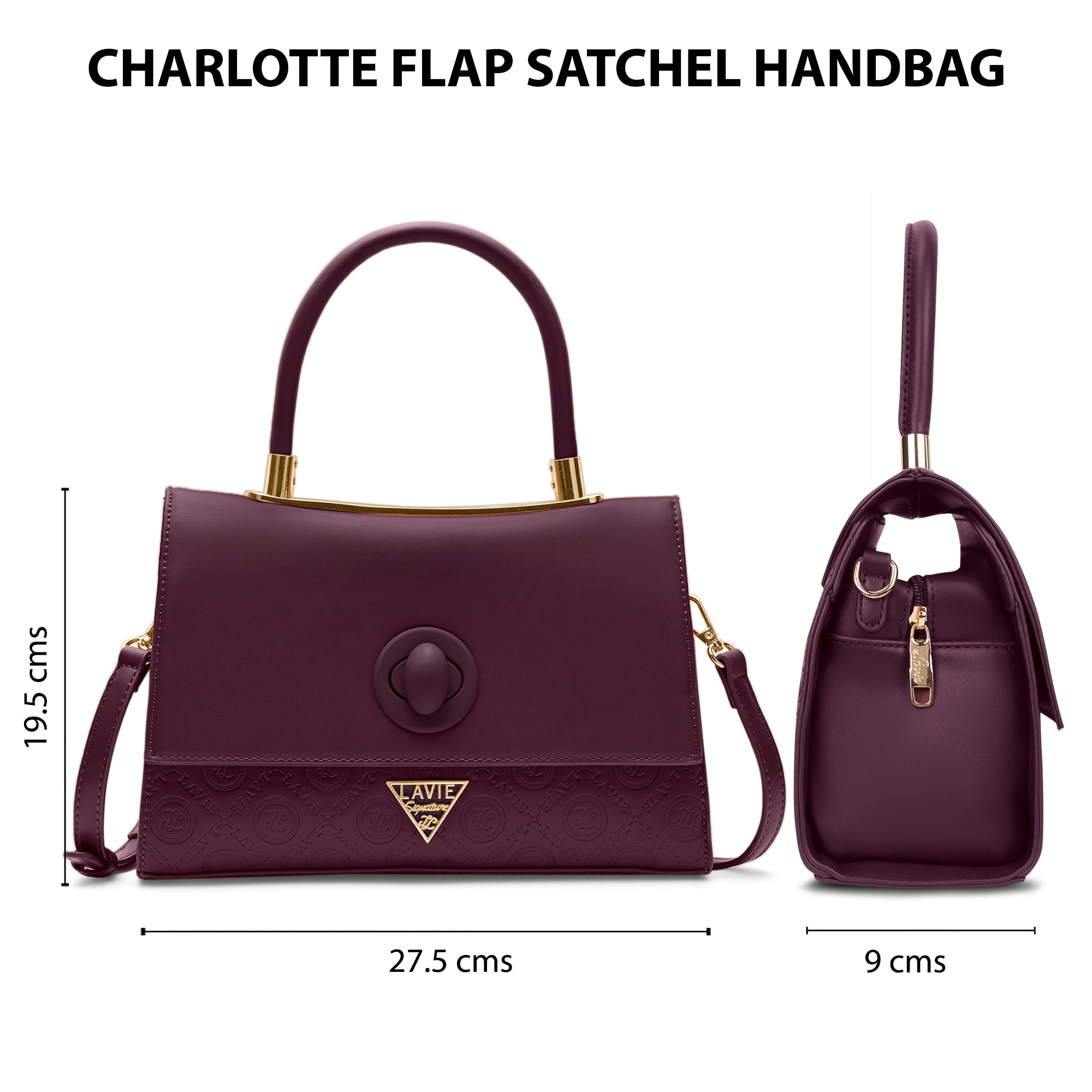 Charlotte Flap Medium Satchel Bag