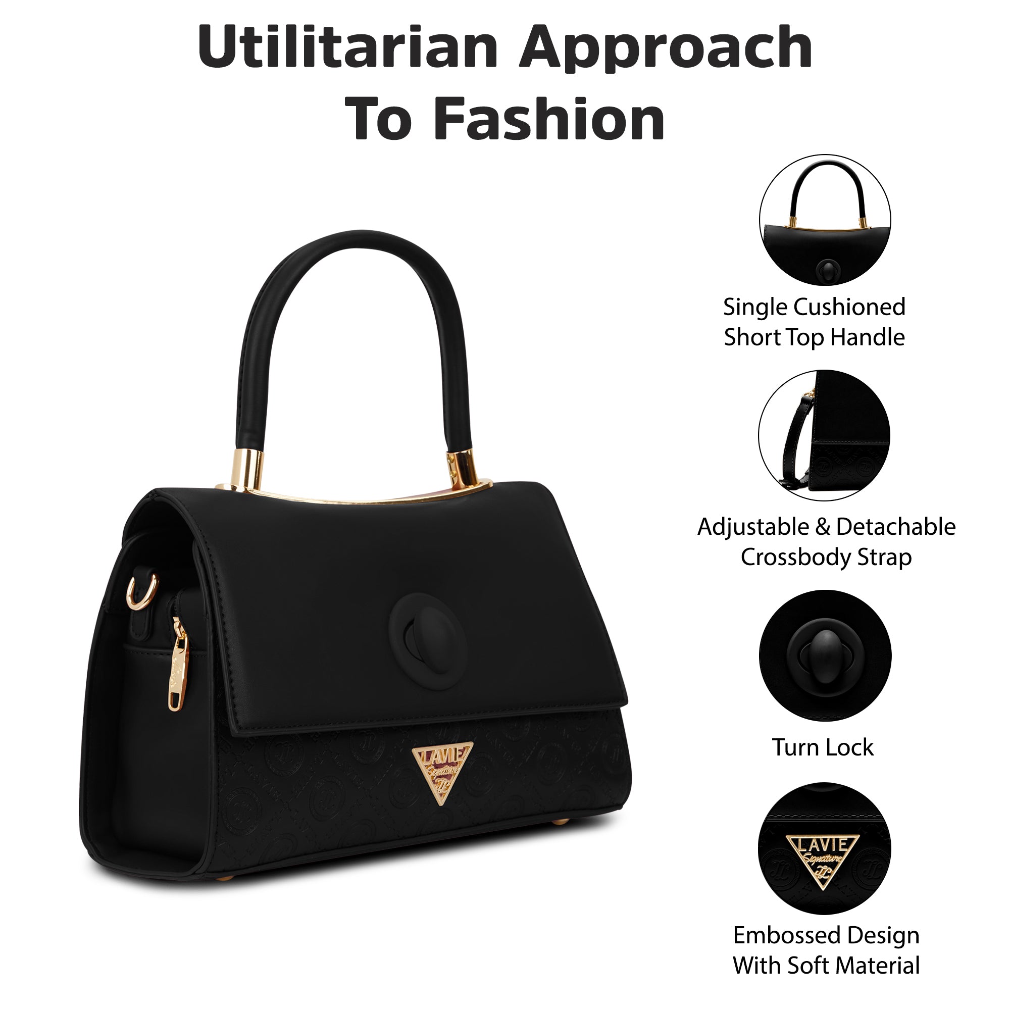 Charlotte Flap Medium Satchel Bag