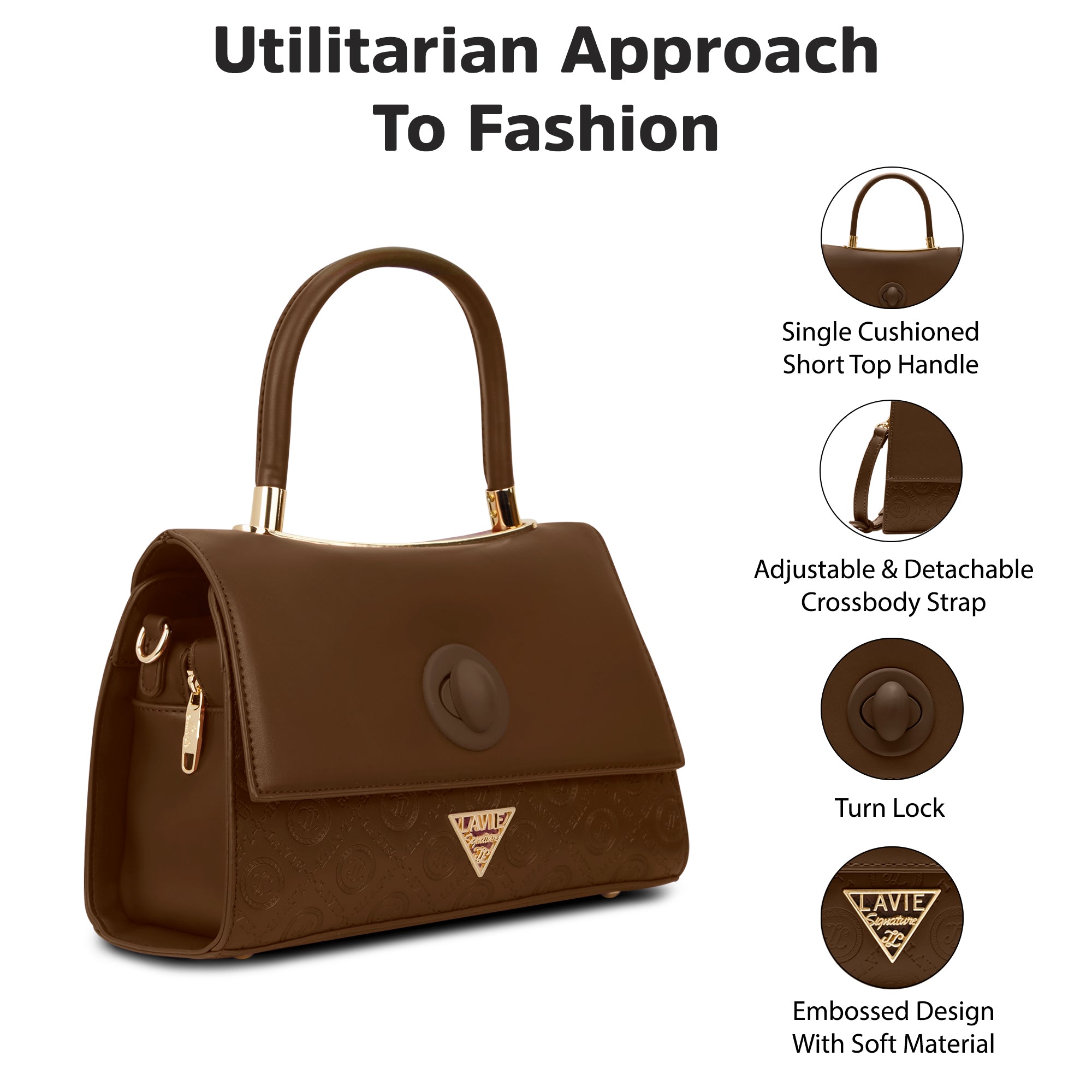 Charlotte Flap Medium Satchel Bag