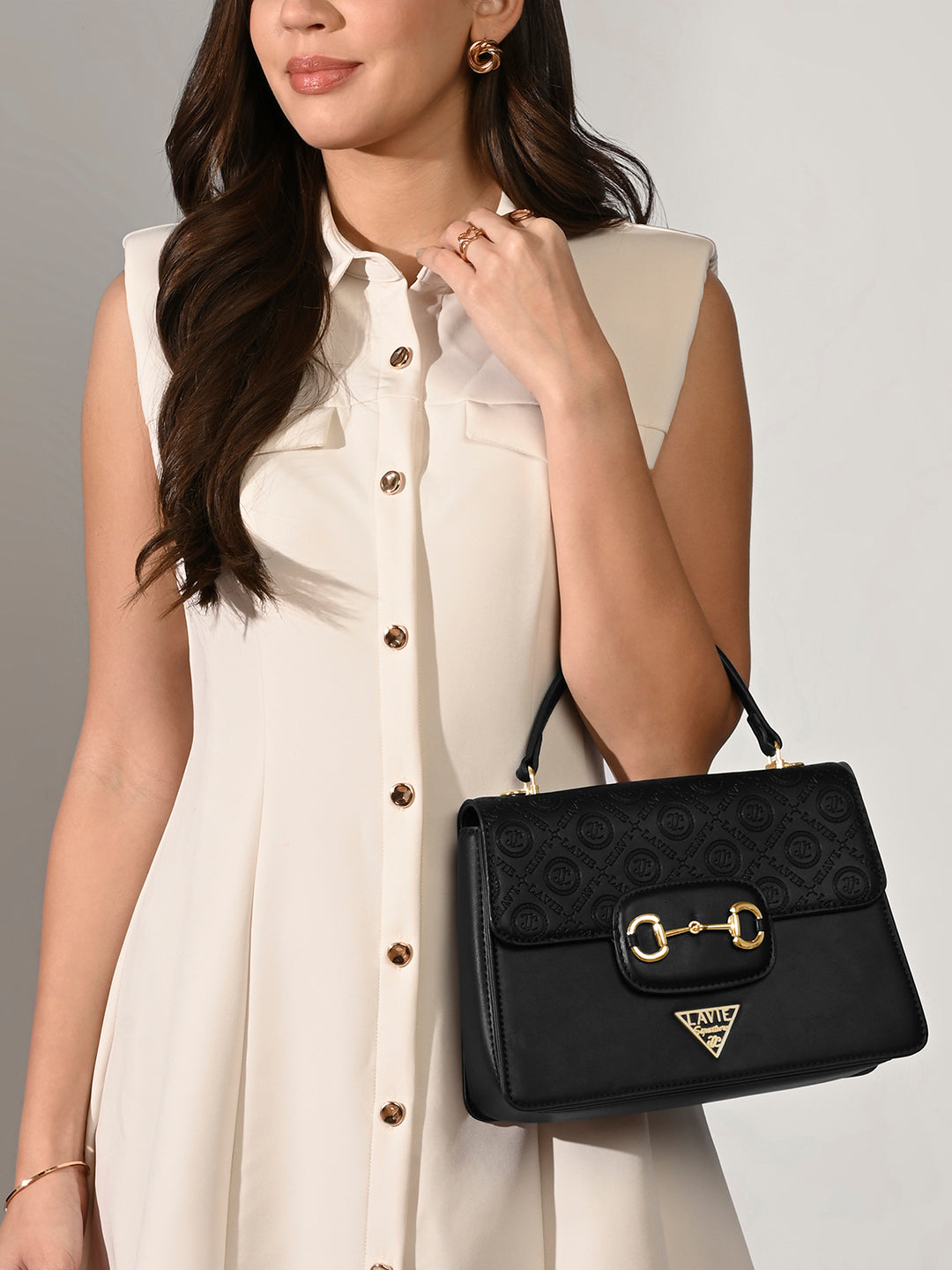 Sedona 3 Compartments Flap Medium Satchel Bag