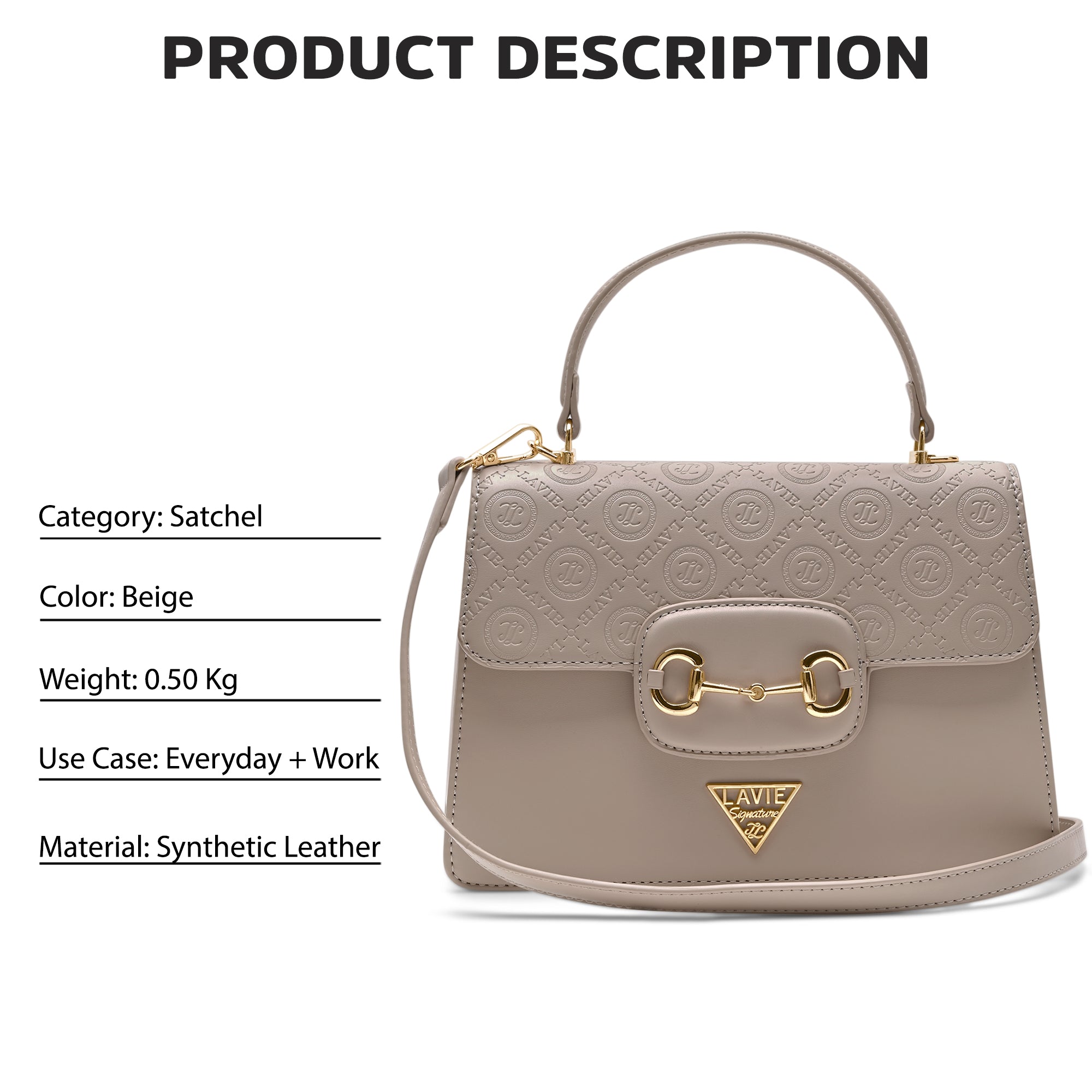 Sedona 3 Compartments Flap Medium Satchel Bag