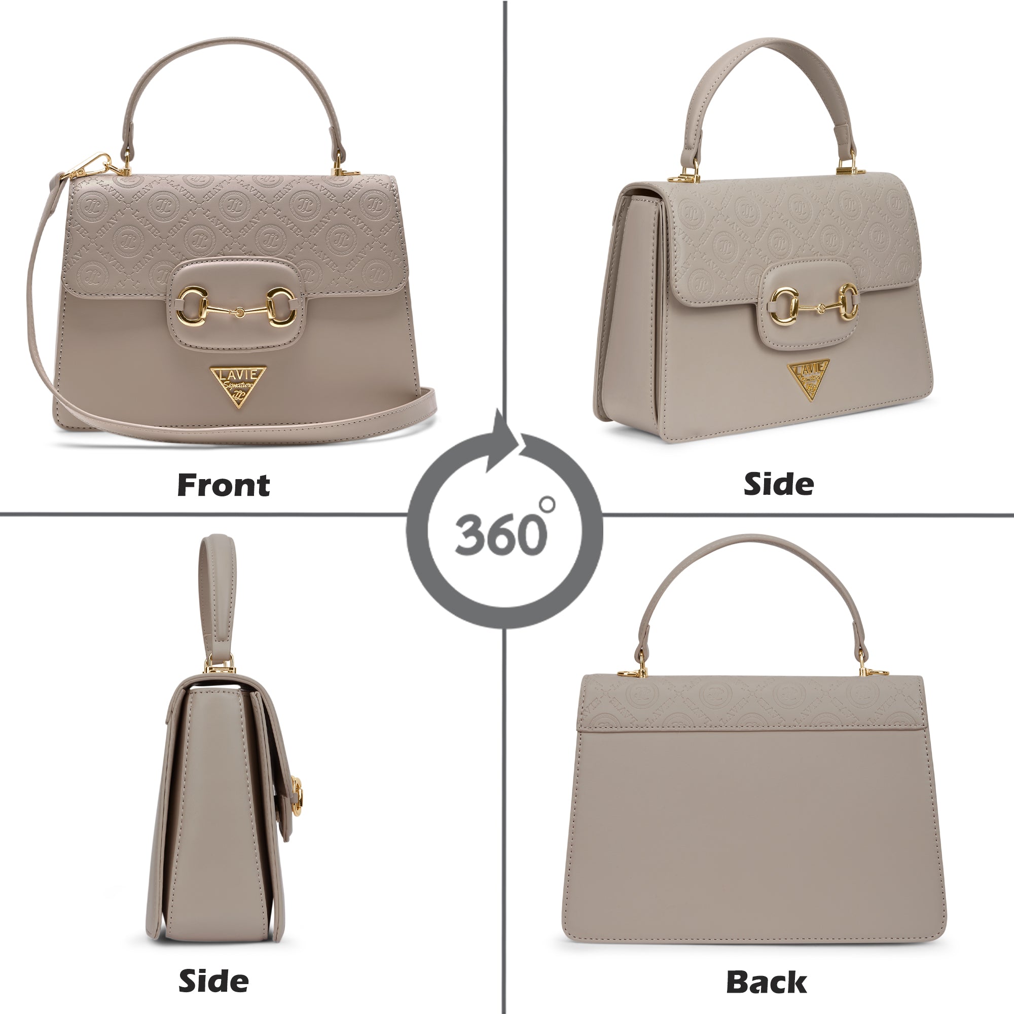 Sedona 3 Compartments Flap Medium Satchel Bag