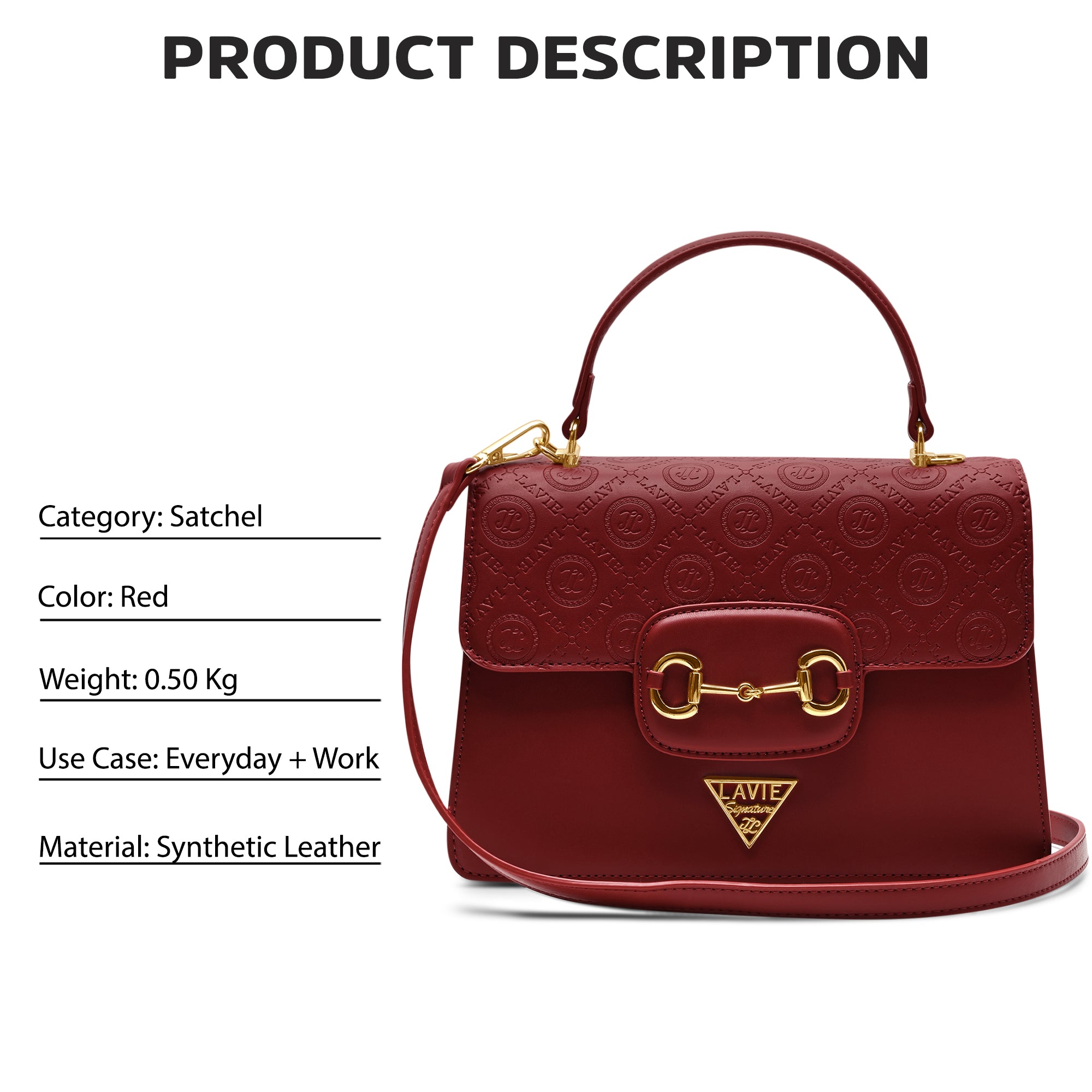 Sedona 3 Compartments Flap Medium Satchel Bag