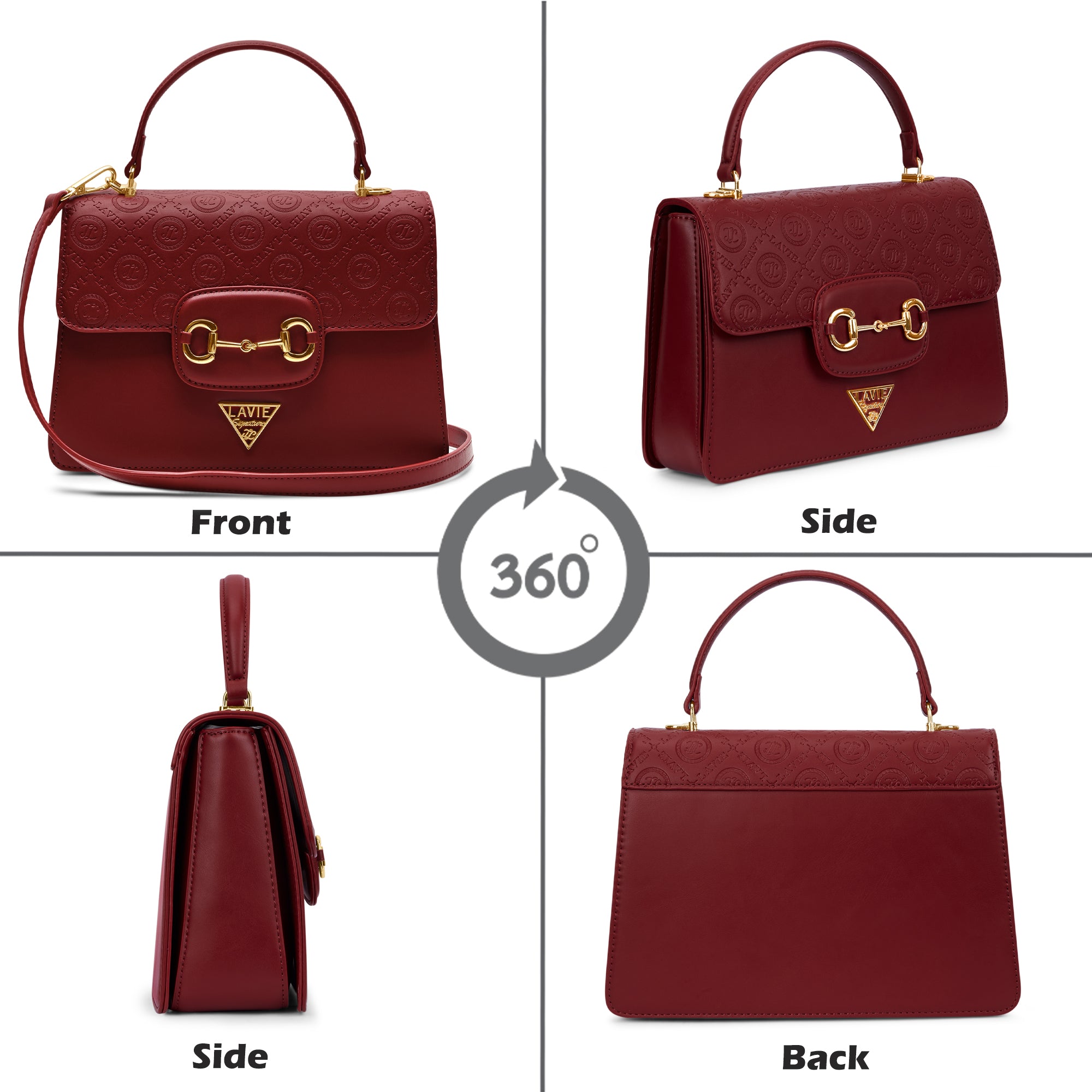Sedona 3 Compartments Flap Medium Satchel Bag