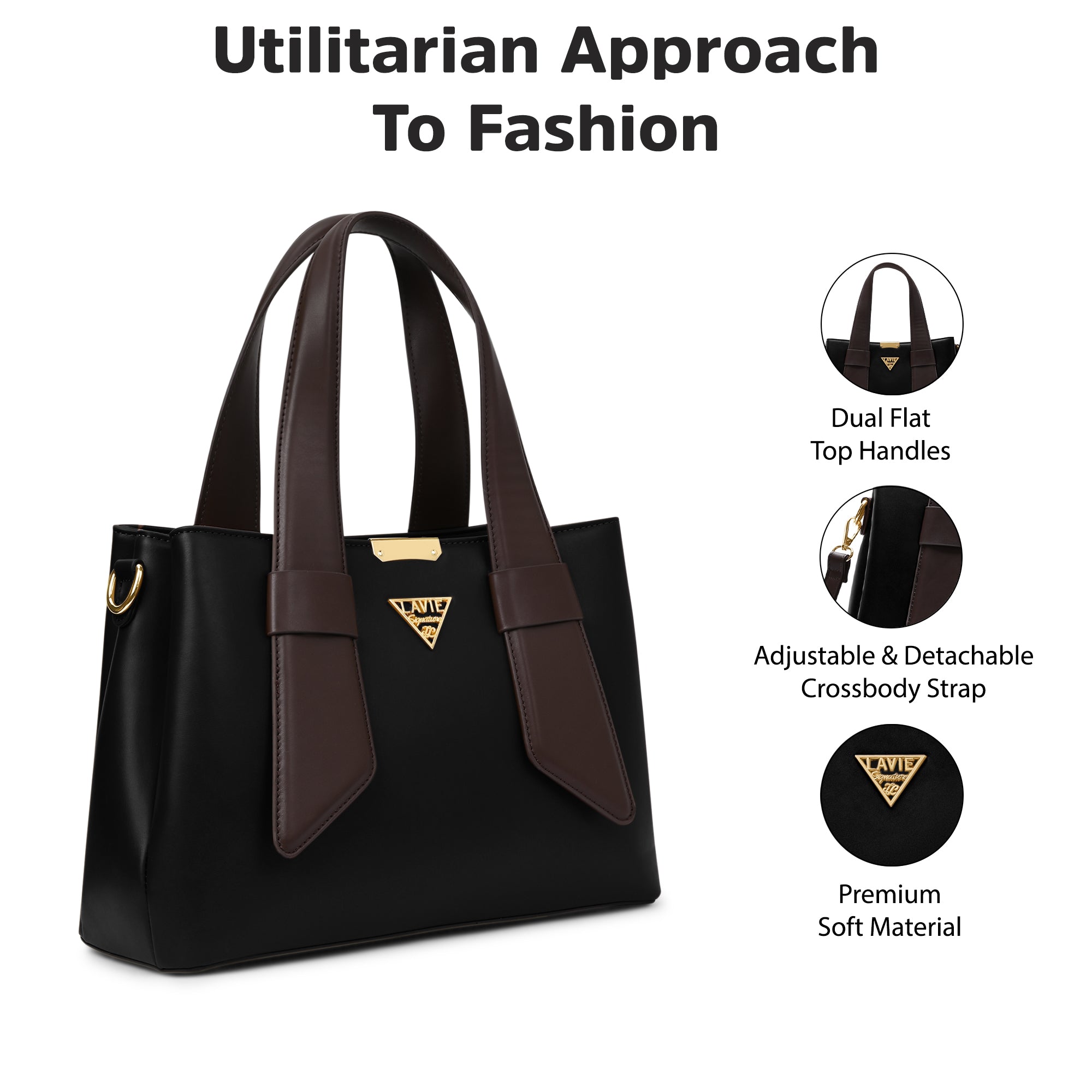 Nashville 3 Compartments Medium Satchel Bag