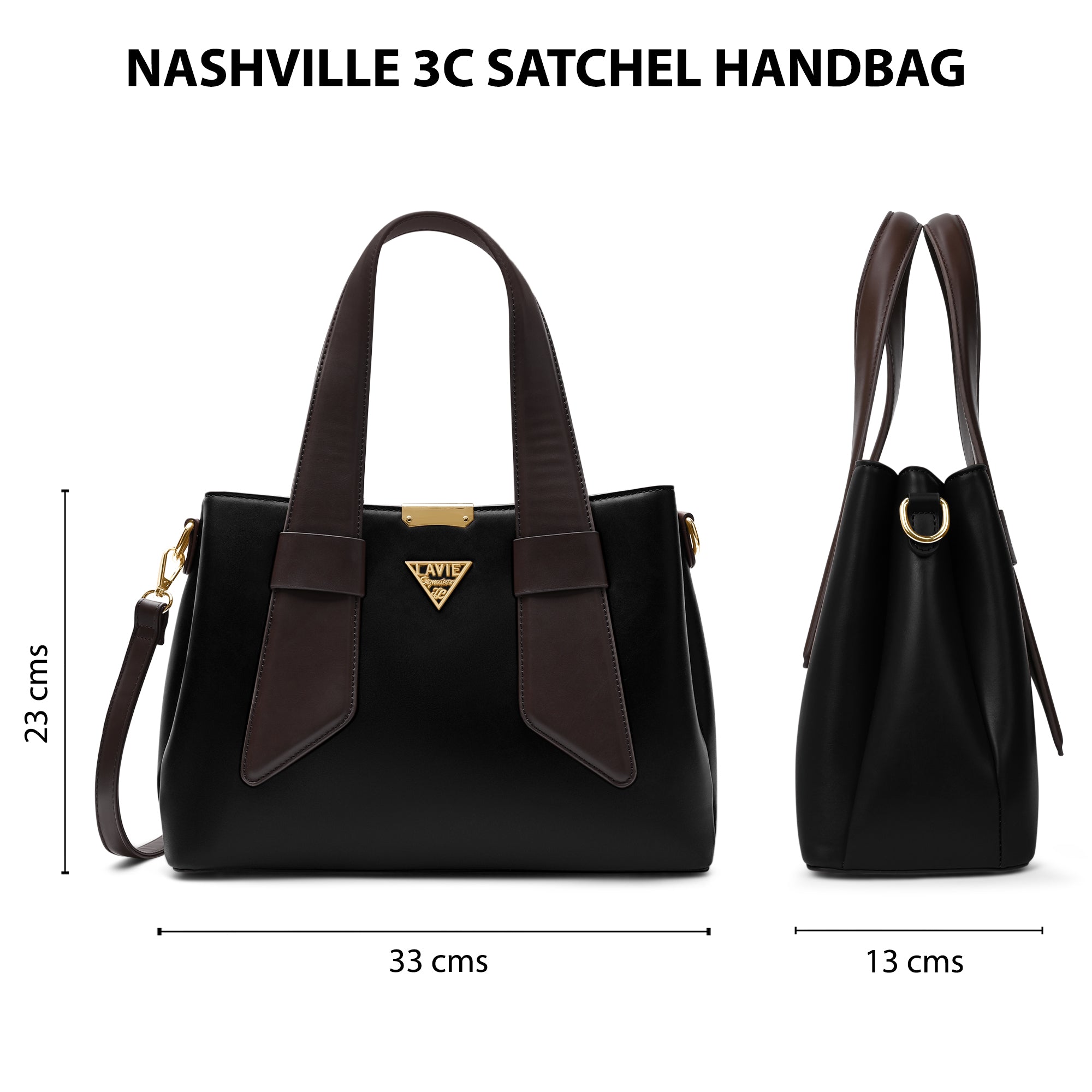 Nashville 3 Compartments Medium Satchel Bag