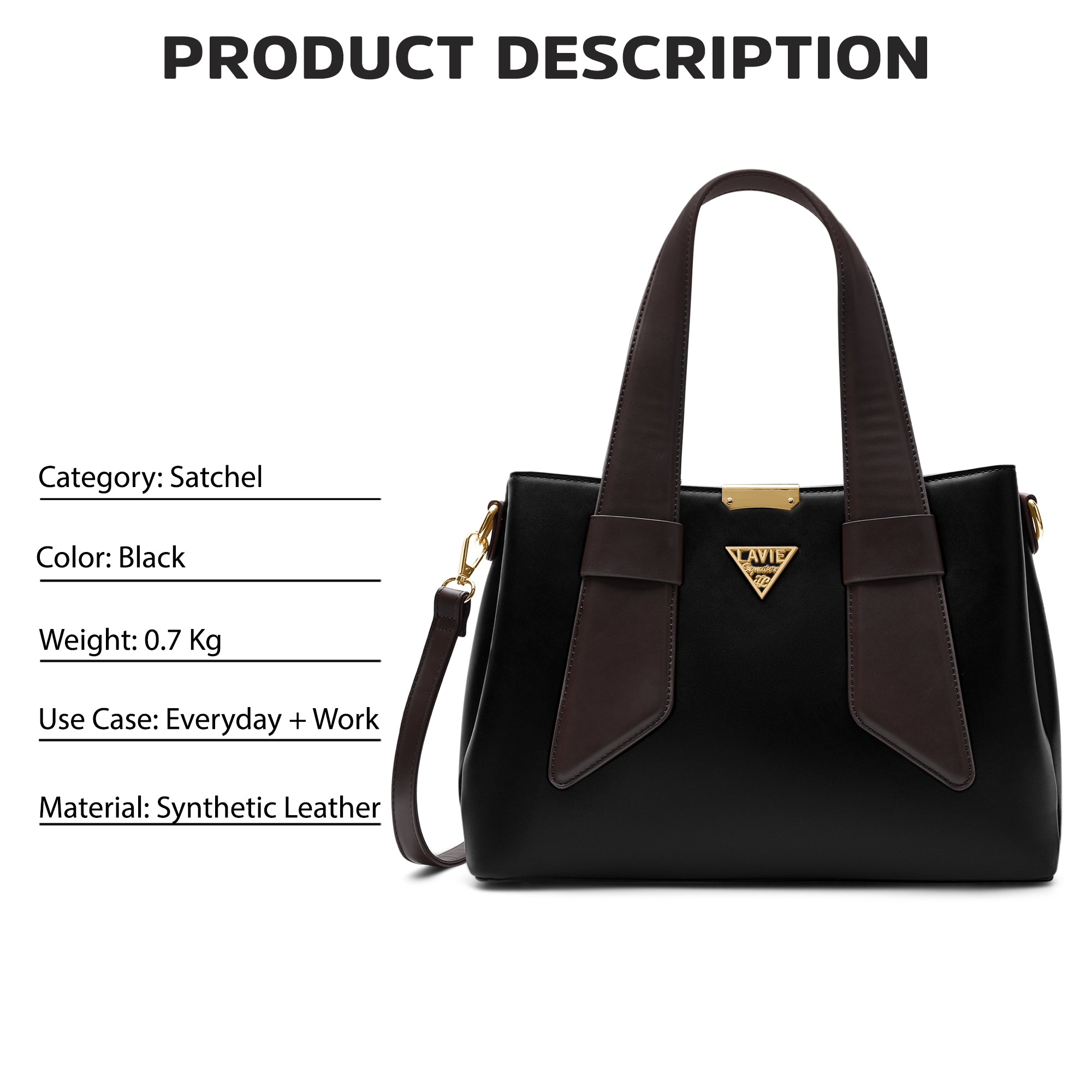 Nashville 3 Compartments Medium Satchel Bag