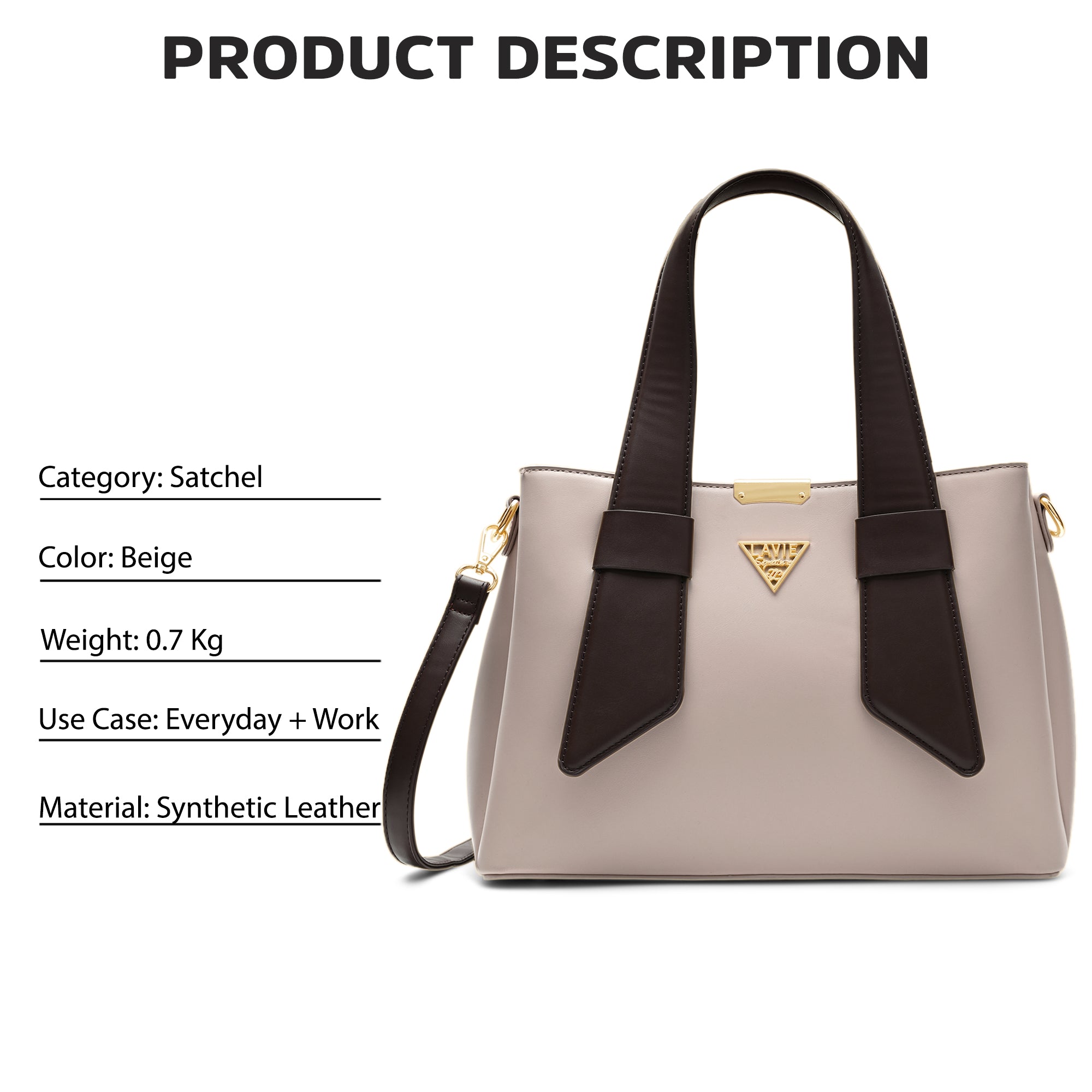 Nashville 3 Compartments Medium Satchel Bag