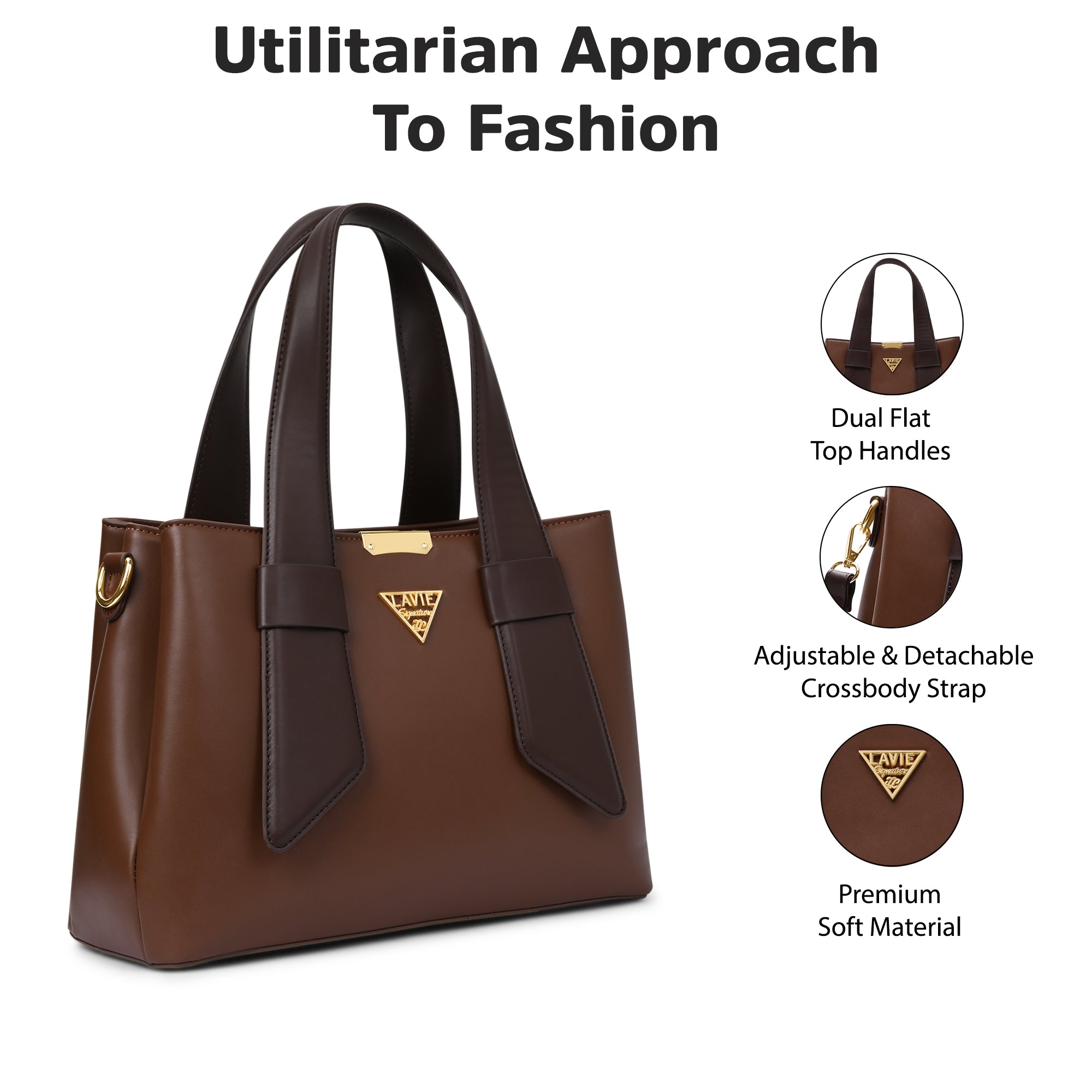 Nashville 3 Compartments Medium Satchel Bag