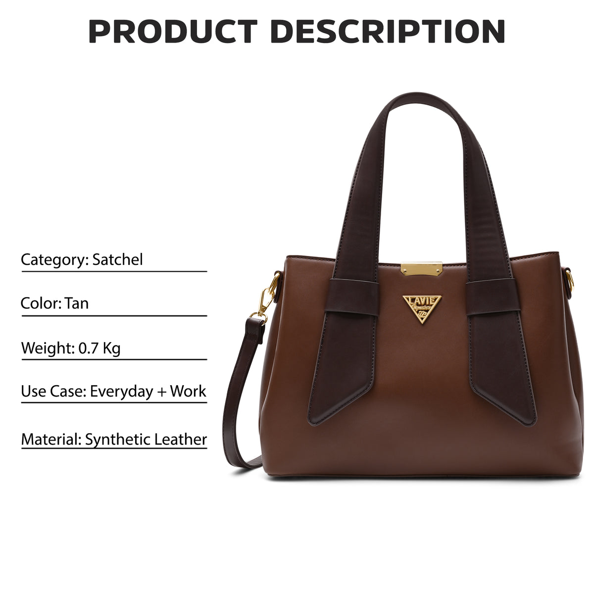 Nashville 3 Compartments Medium Satchel Bag