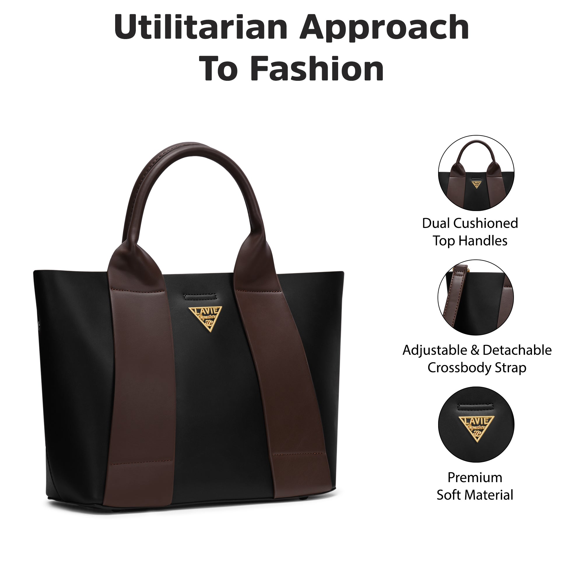Savannah 3 Compartments Large Tote Bag