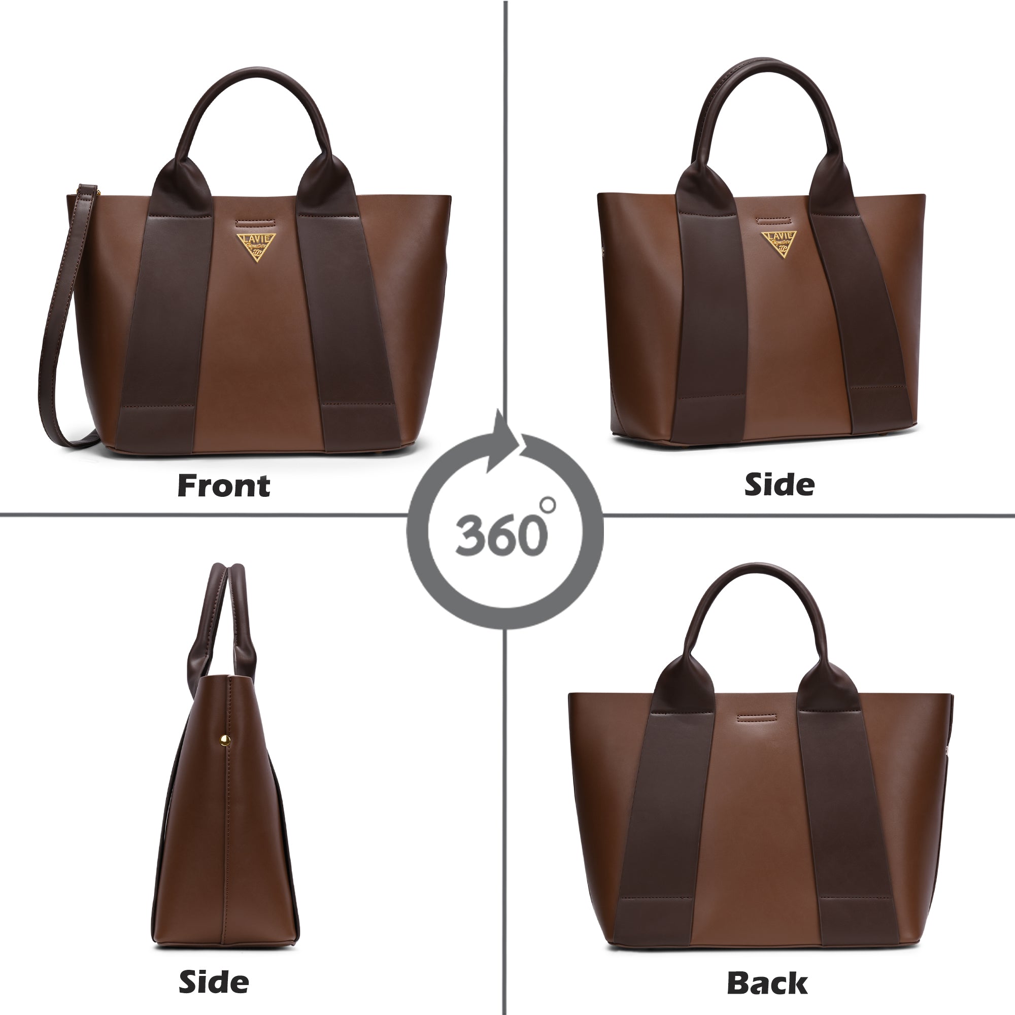 Savannah 3 Compartments Large Tote Bag